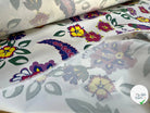 SATIN DE COTON STRETCH FLEURS MULTICOLORES - My Little Coupon