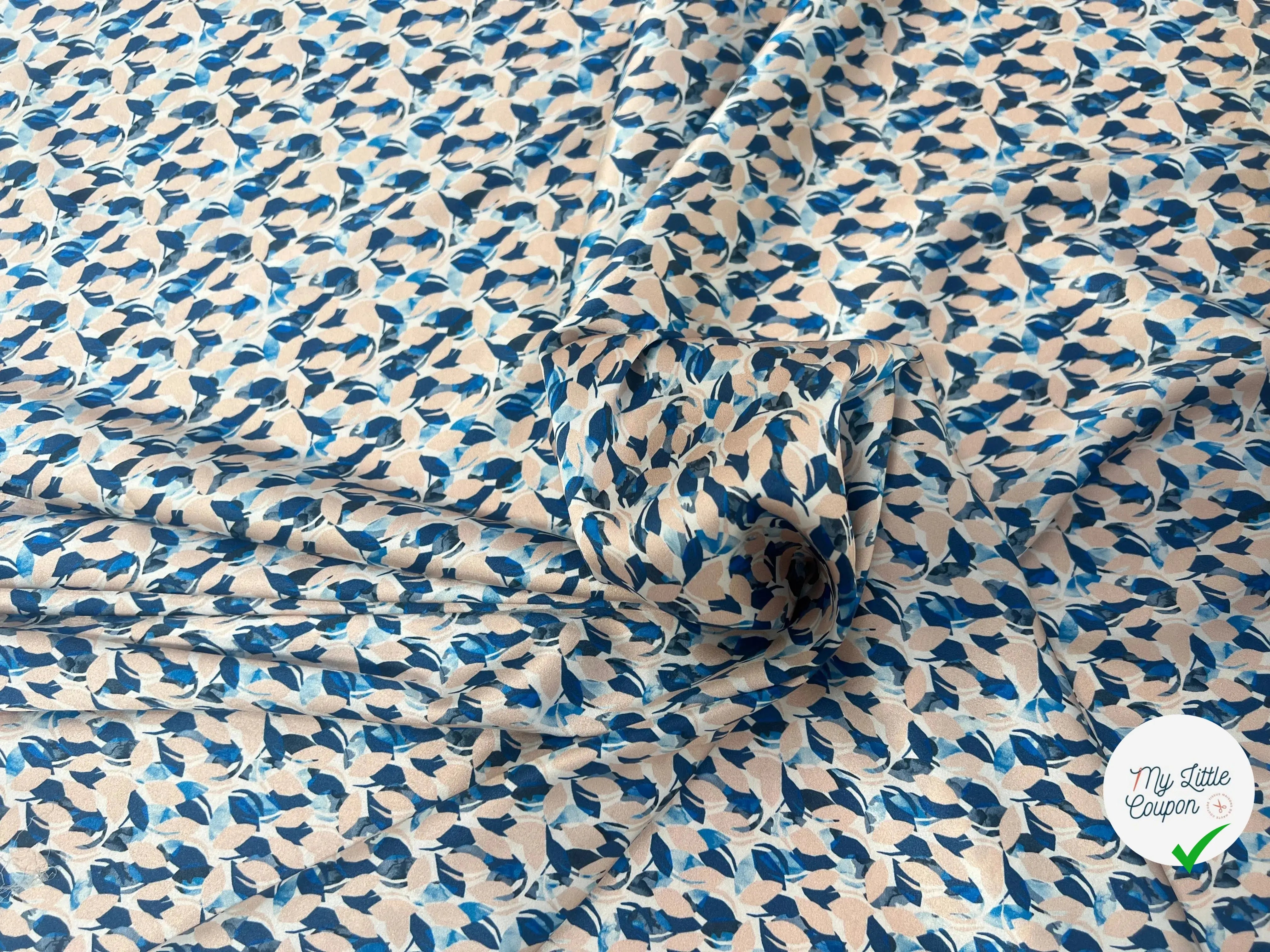 SATIN DE SOIE 16 MOMME ULTRA DOUX FEUILLETTES BLEU - My Little Coupon