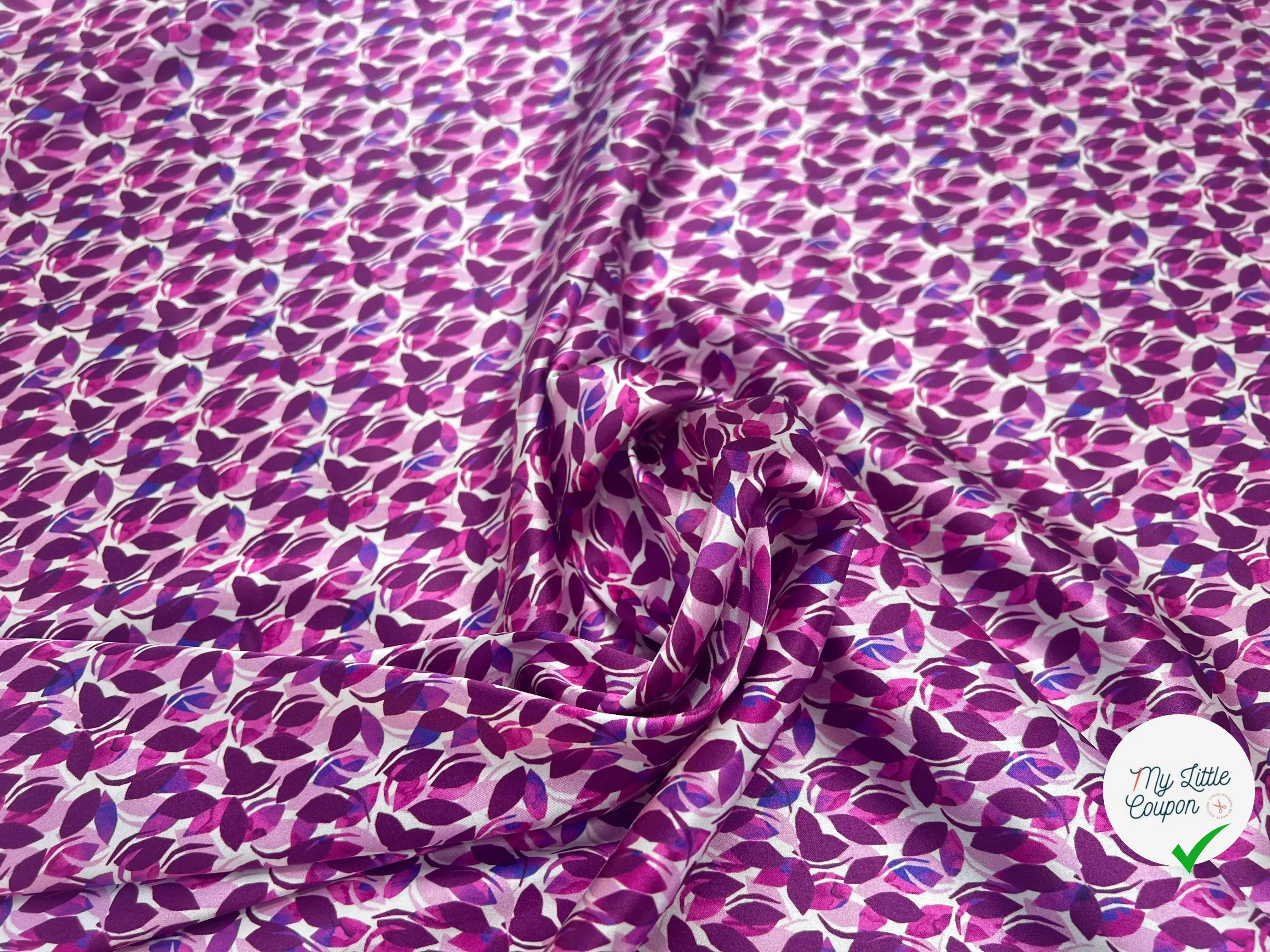 SATIN DE SOIE 16 MOMME ULTRA DOUX FEUILLETTES VIOLETTES - My Little Coupon
