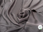 (Chute) SATIN DE SOIE FLUIDE LÉGÈREMENT STRETCH GRIS FONCÉ - My Little Coupon