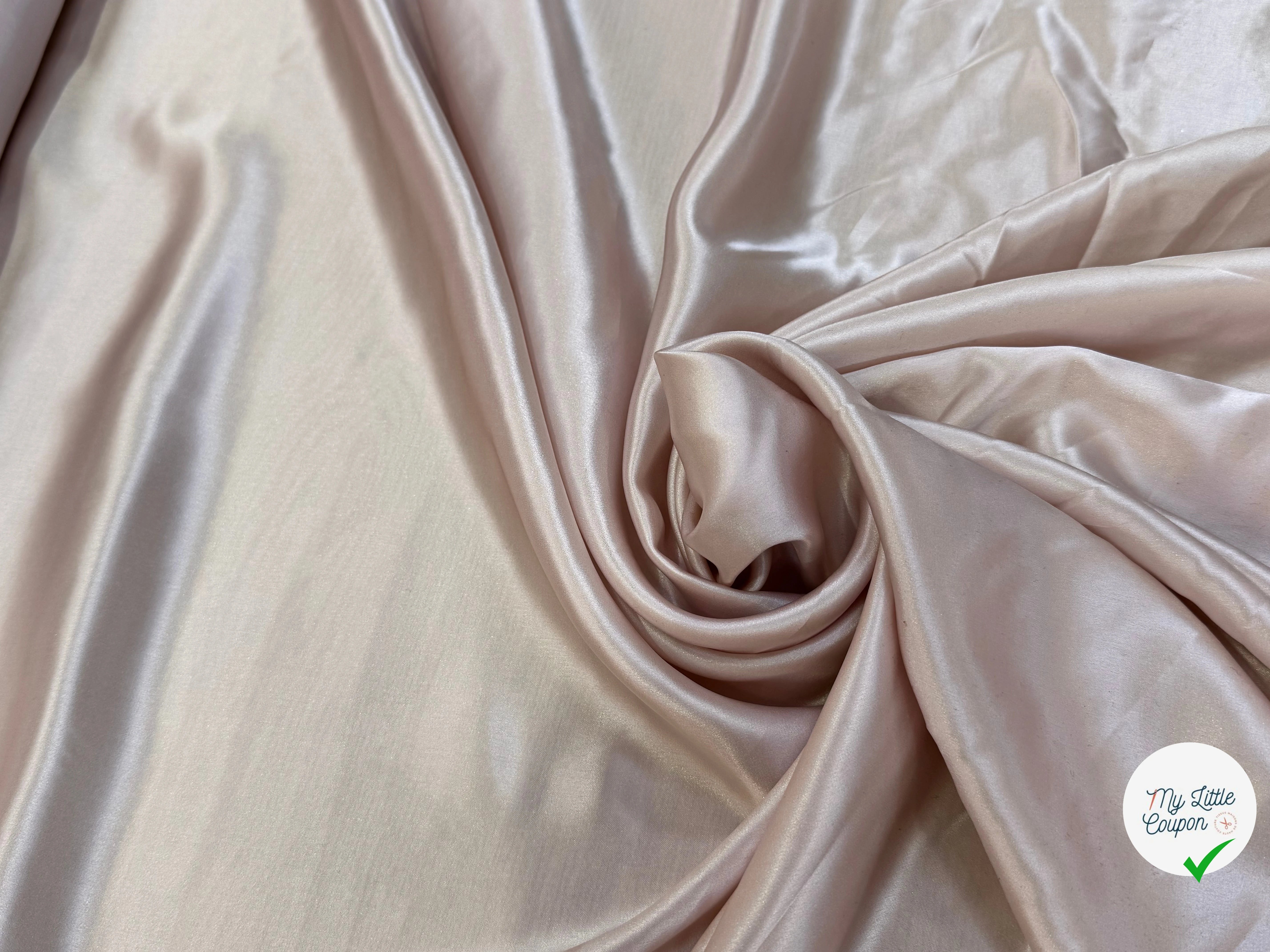 (Chute) SATIN DE SOIE FLUIDE ROSE PALE - My Little Coupon