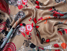 SATIN DE SOIE POESIA DI MARRONE E FOGLIE - My Little Coupon