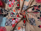 SATIN DE SOIE POESIA DI MARRONE E FOGLIE - My Little Coupon