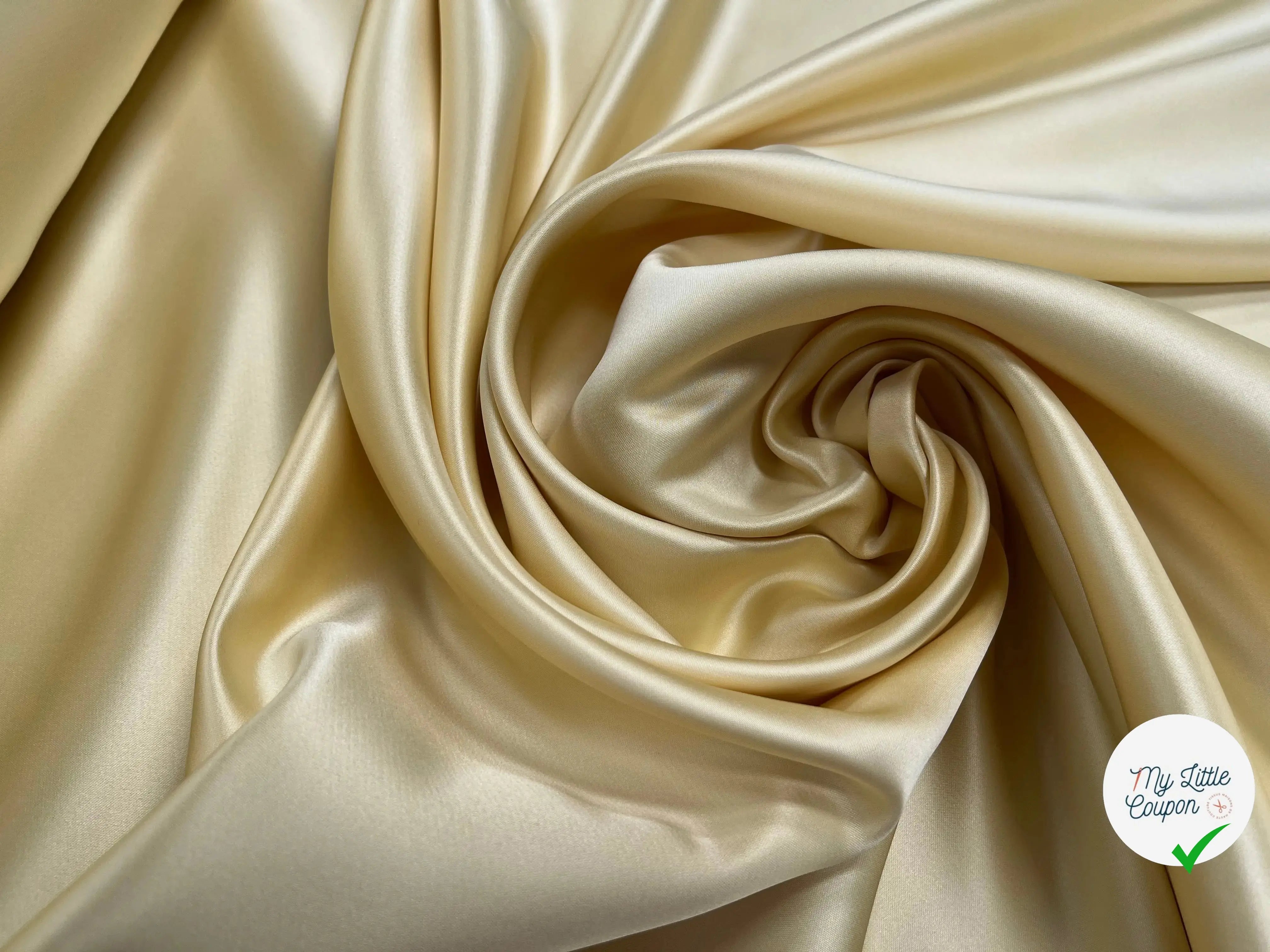 SATIN DOUBLE ETTOFFE LOURD JAUNE - My Little Coupon
