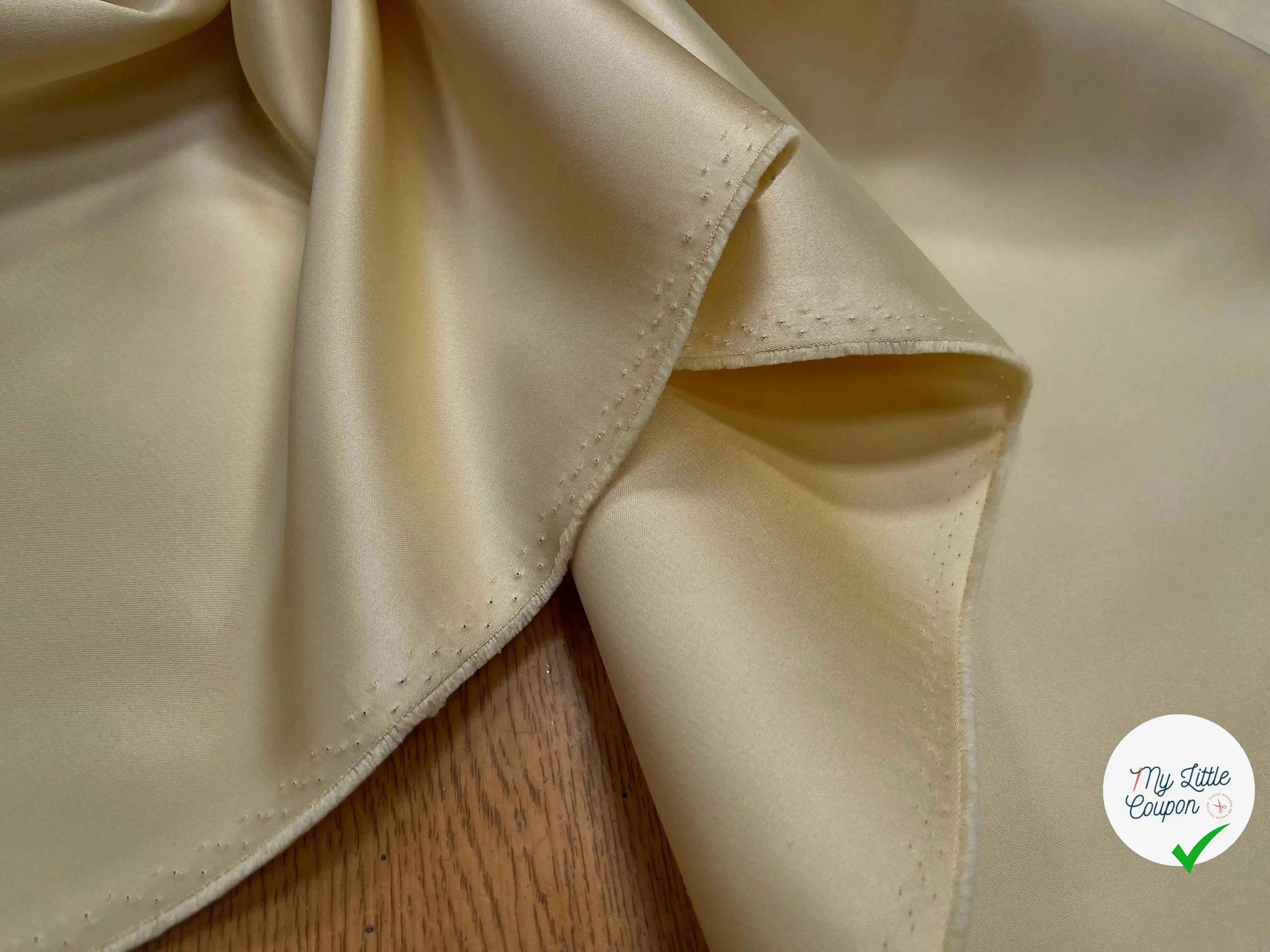 SATIN DOUBLE ETTOFFE LOURD JAUNE - My Little Coupon