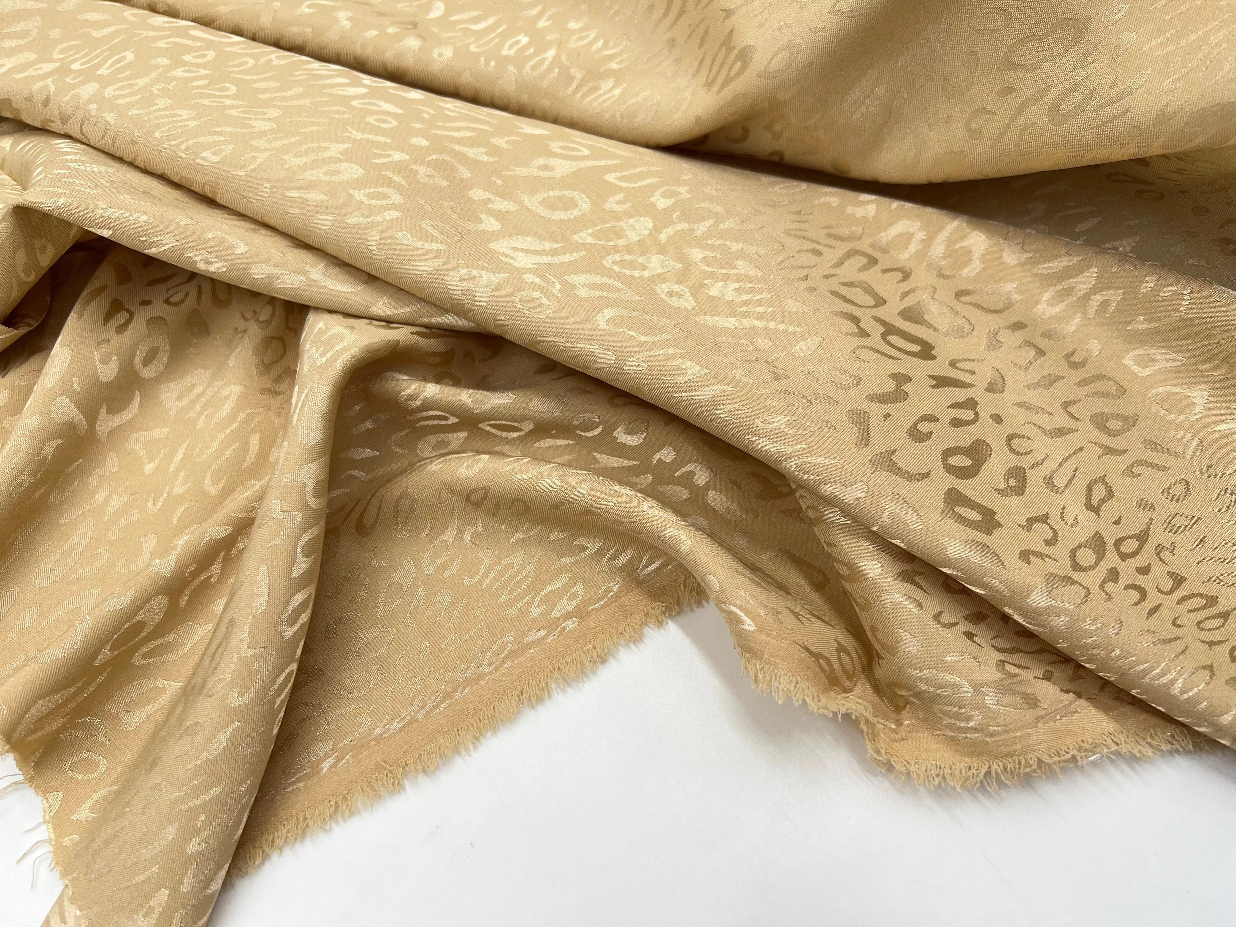 SATIN JACQUARD LÉOPARD BEIGE MLC INTERN
