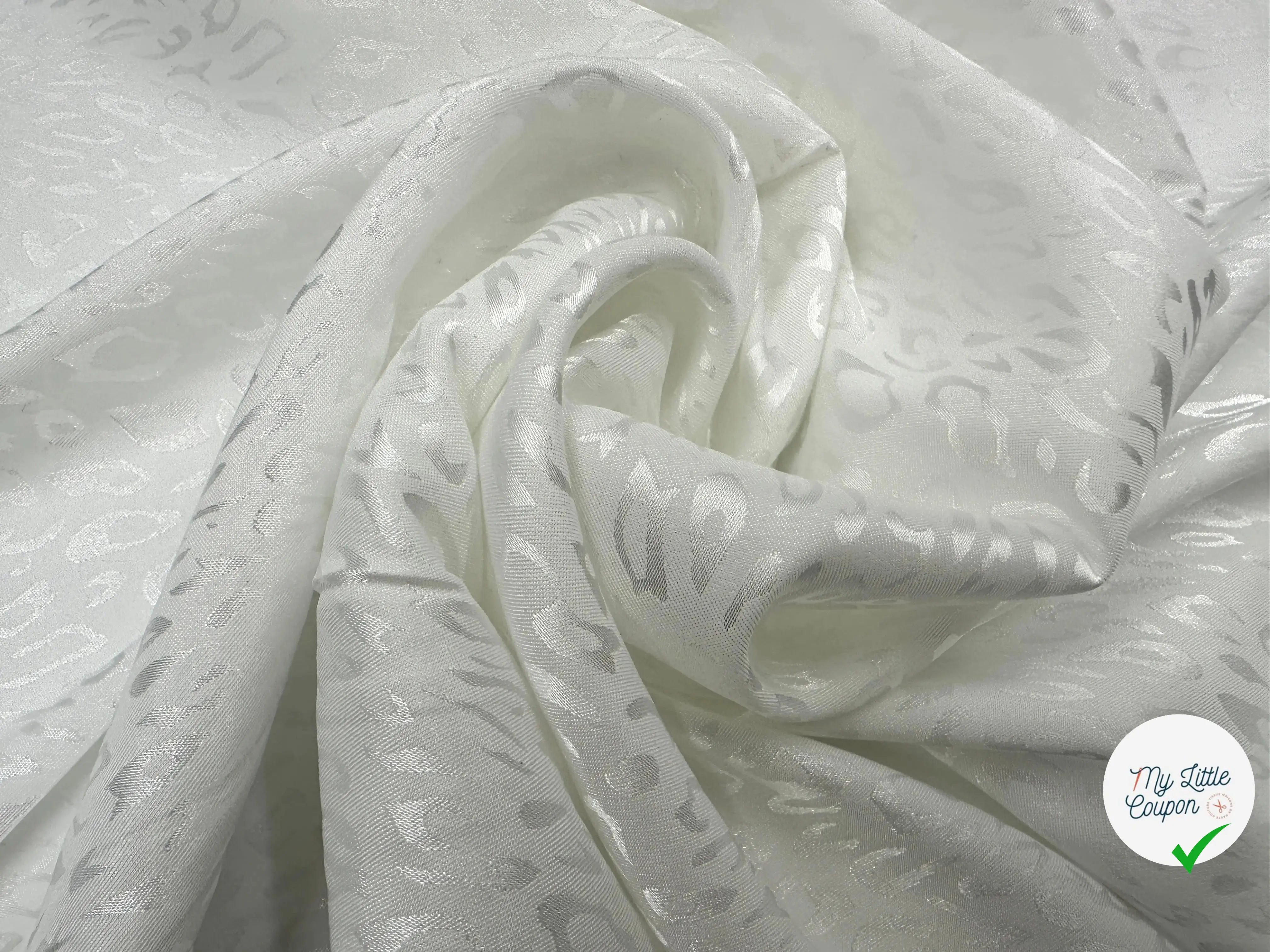 SATIN JACQUARD LÉOPARD BLANC CHIC MLC INTERN