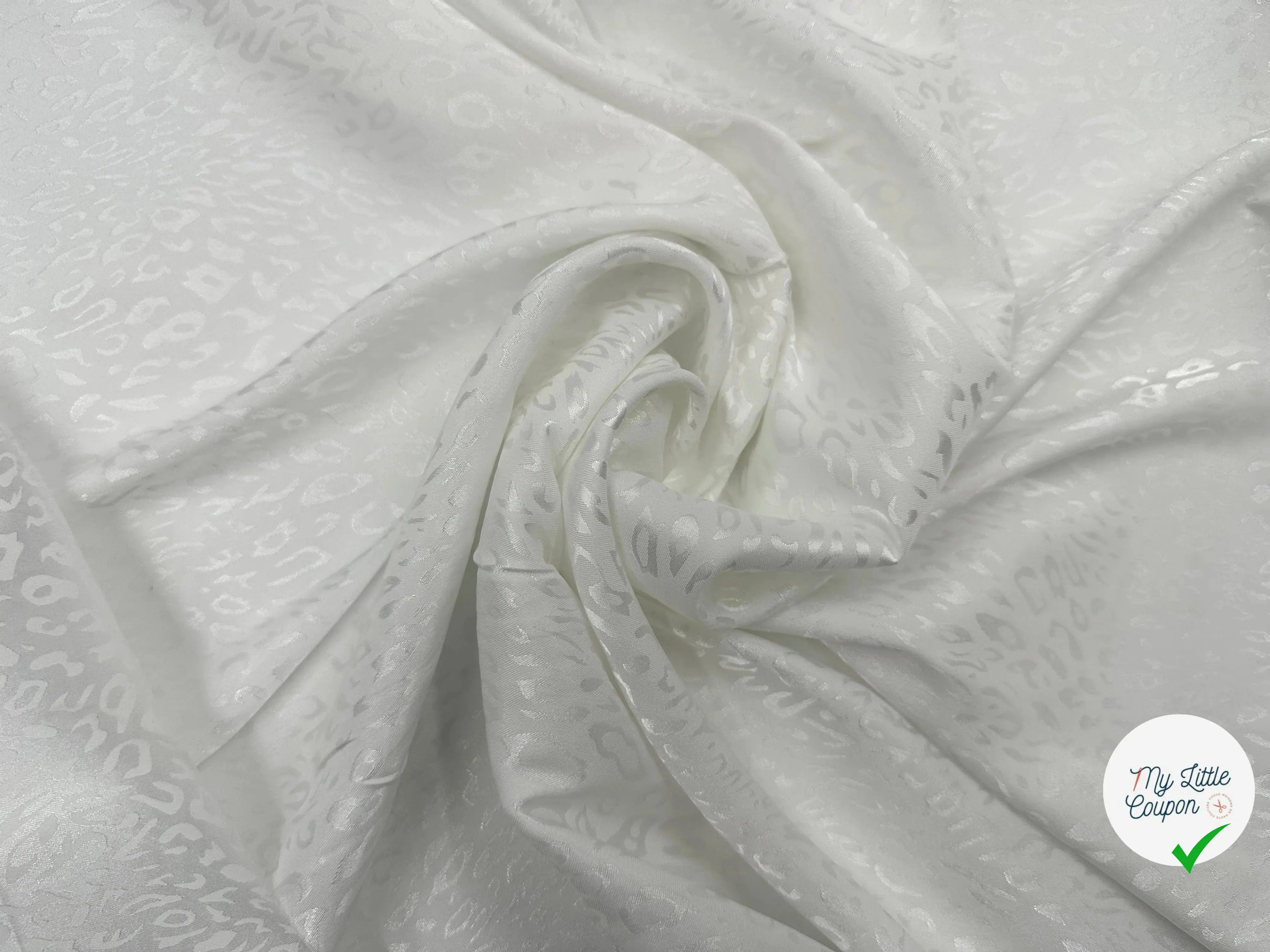 SATIN JACQUARD LÉOPARD BLANC CHIC MLC INTERN