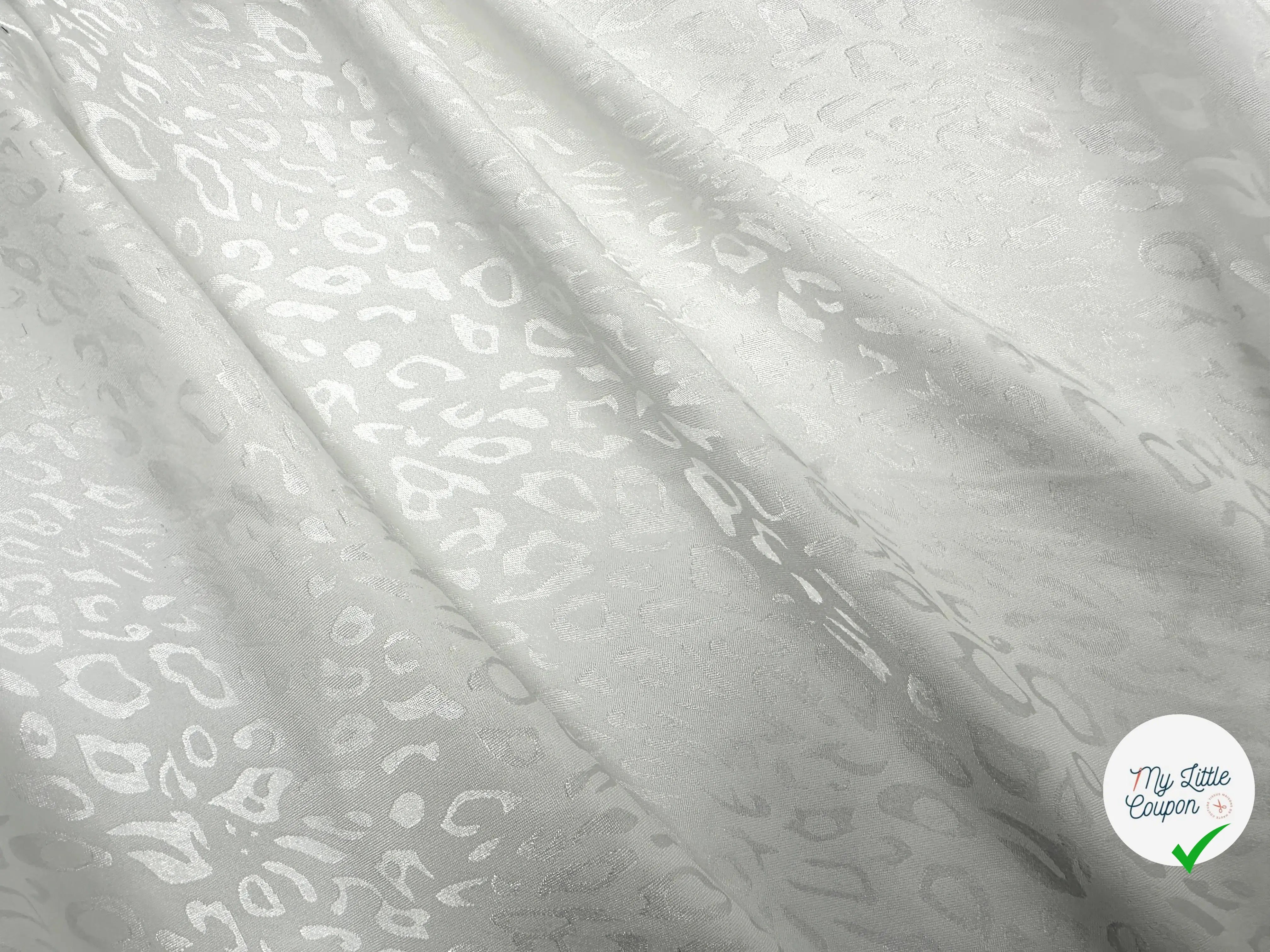 SATIN JACQUARD LÉOPARD BLANC CHIC MLC INTERN