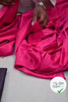 SATIN JACQUARD LÉOPARD FRAMBOISE MLC INTERN