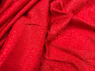 SATIN JACQUARD LÉOPARD ROUGE VIF MLC INTERN