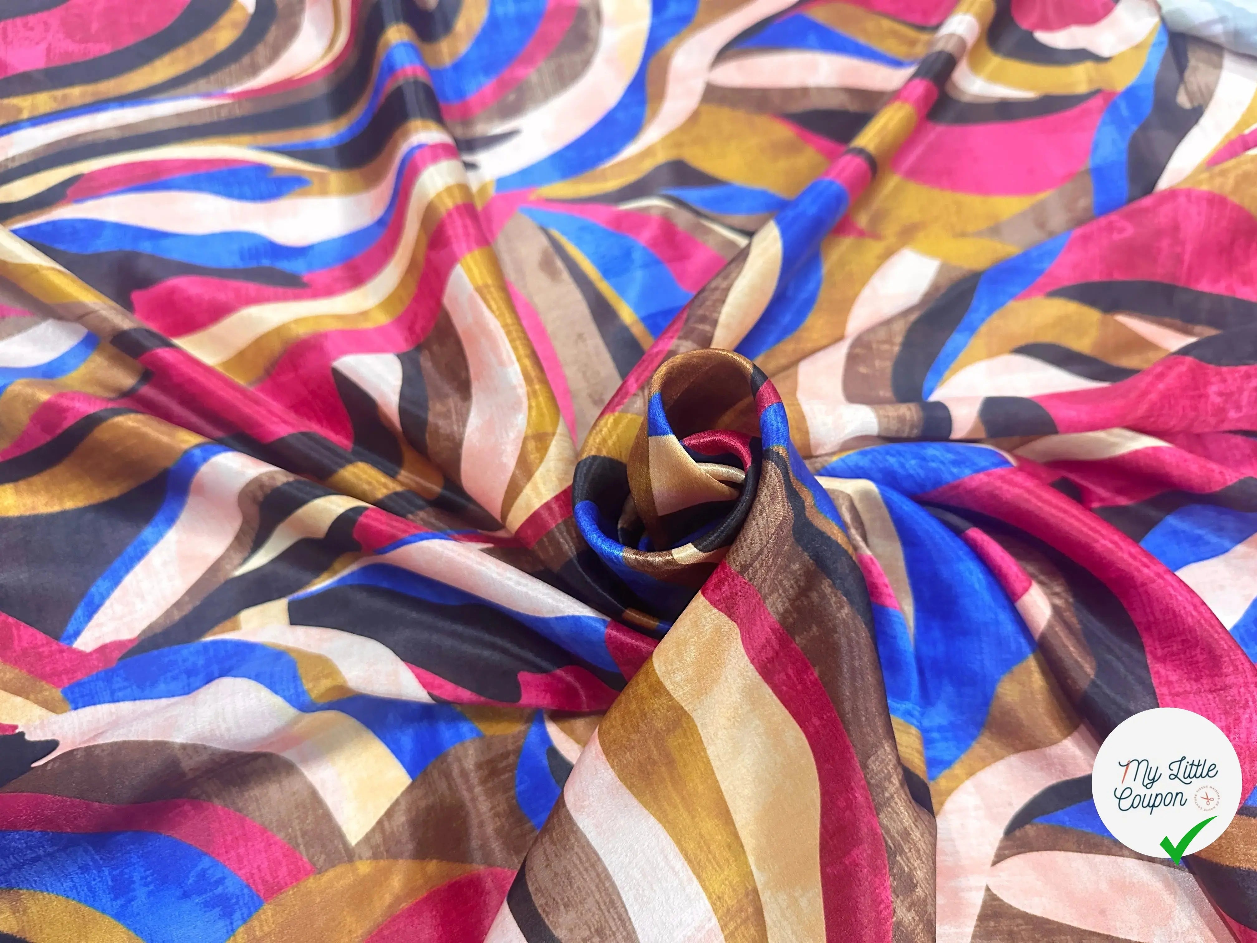 SATIN VELOUTÉ ABSTRACT TIGRÉ MLC INTERN