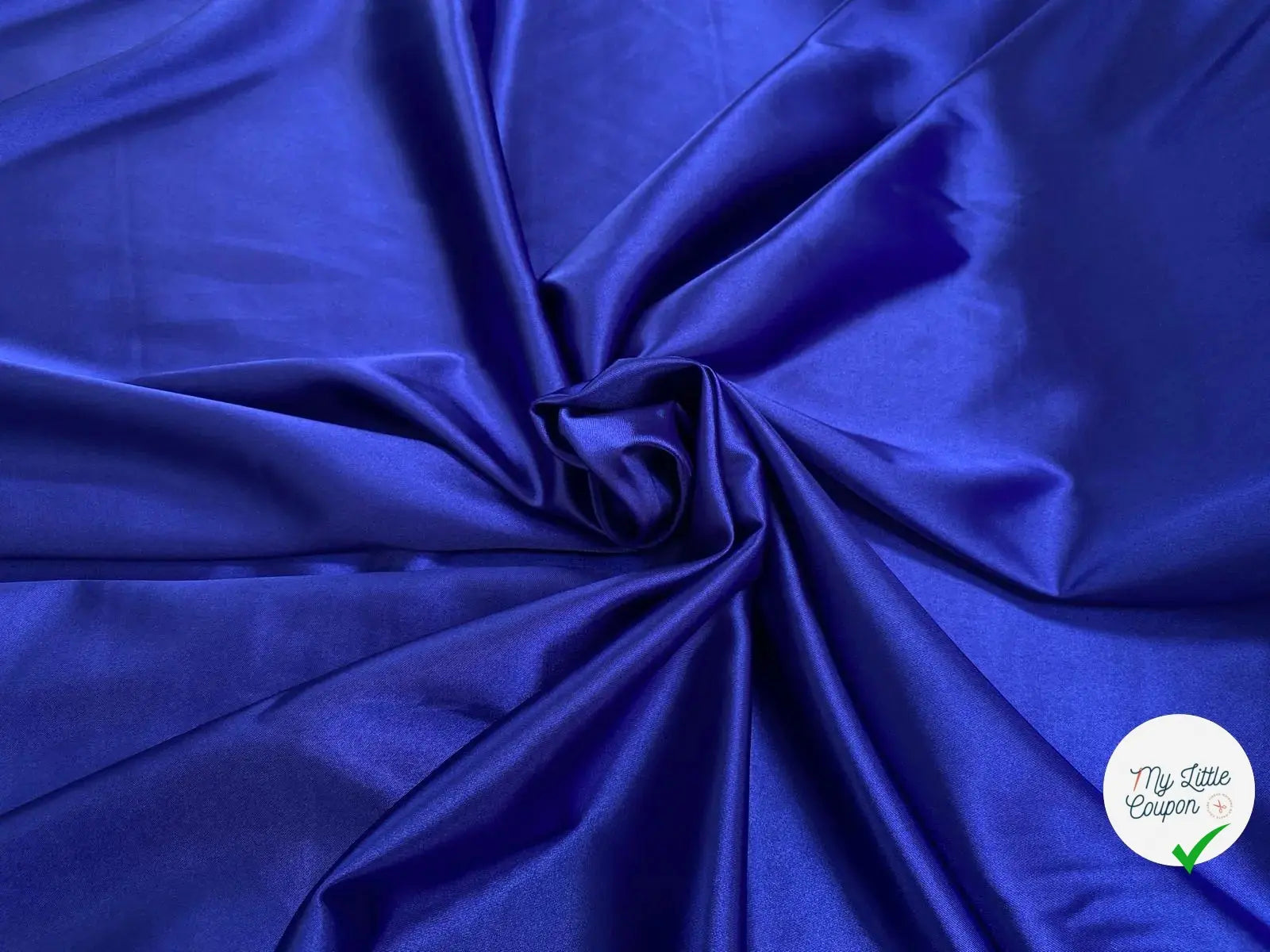 SATIN VISCOSE FLUIDE BLEU ÉLECTRIQUE - My Little Coupon
