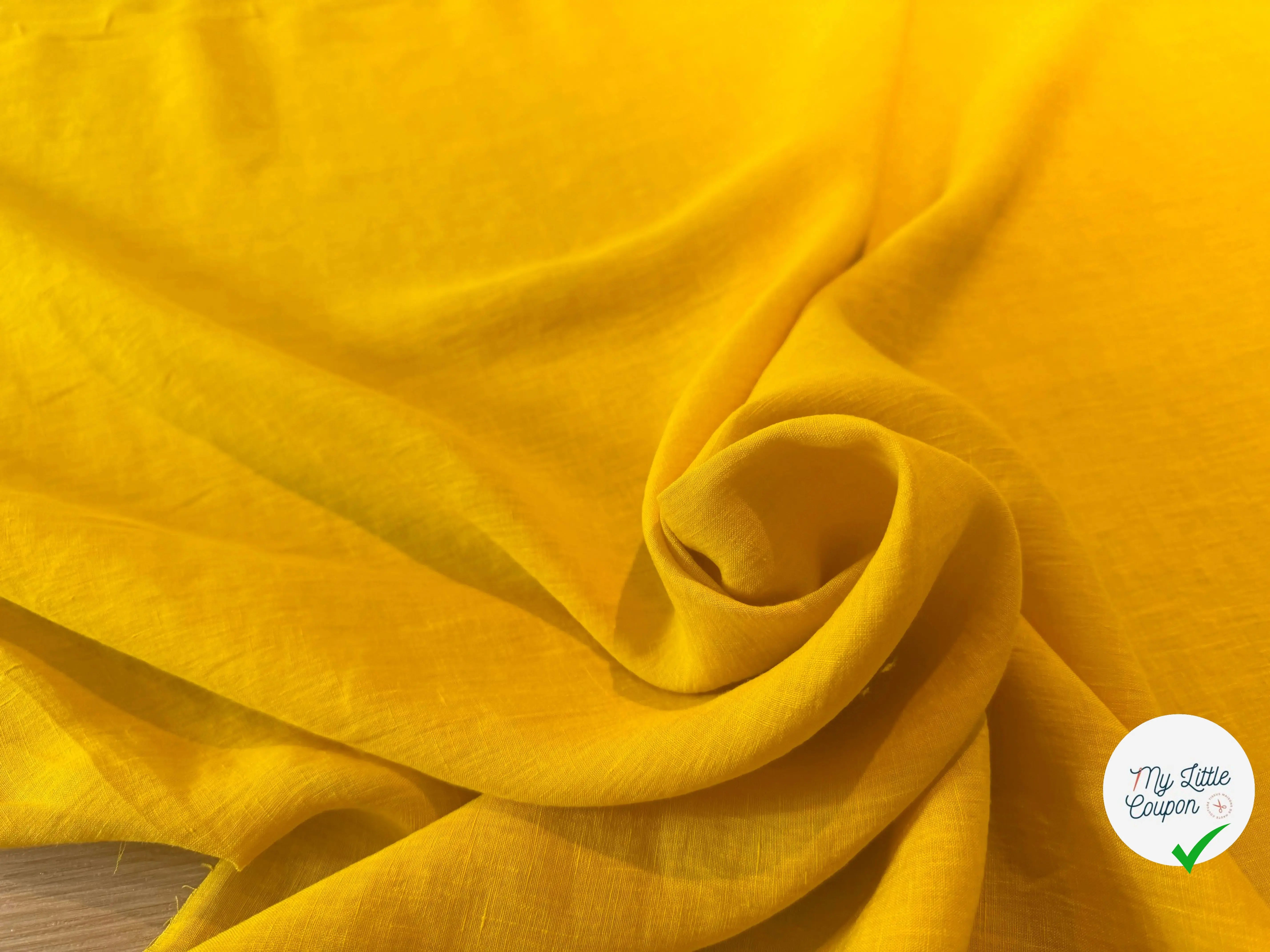 SOFT LINEN VOILE, Mustard - My Little Coupon