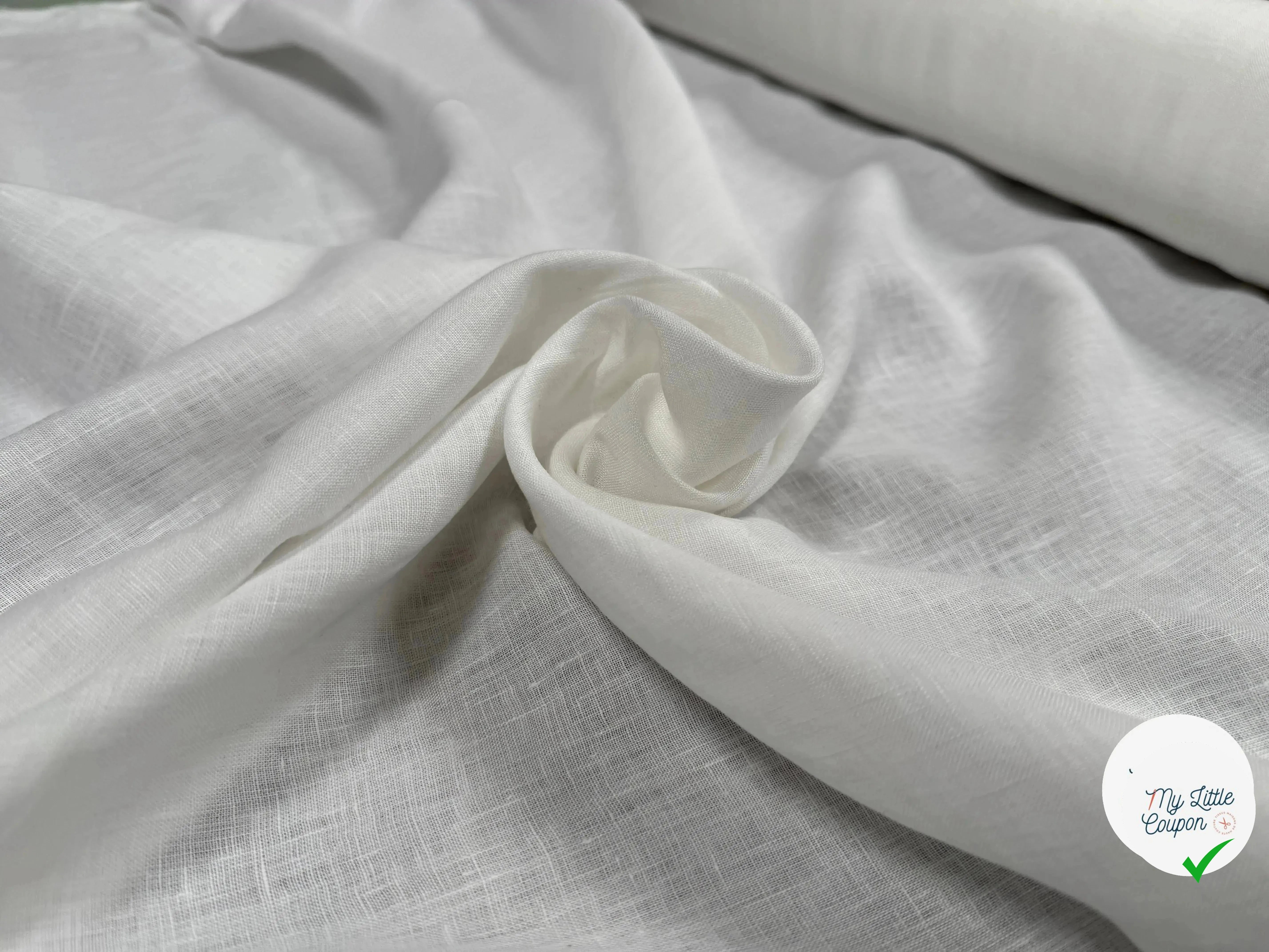 SOFT LINEN VOILE, White - My Little Coupon