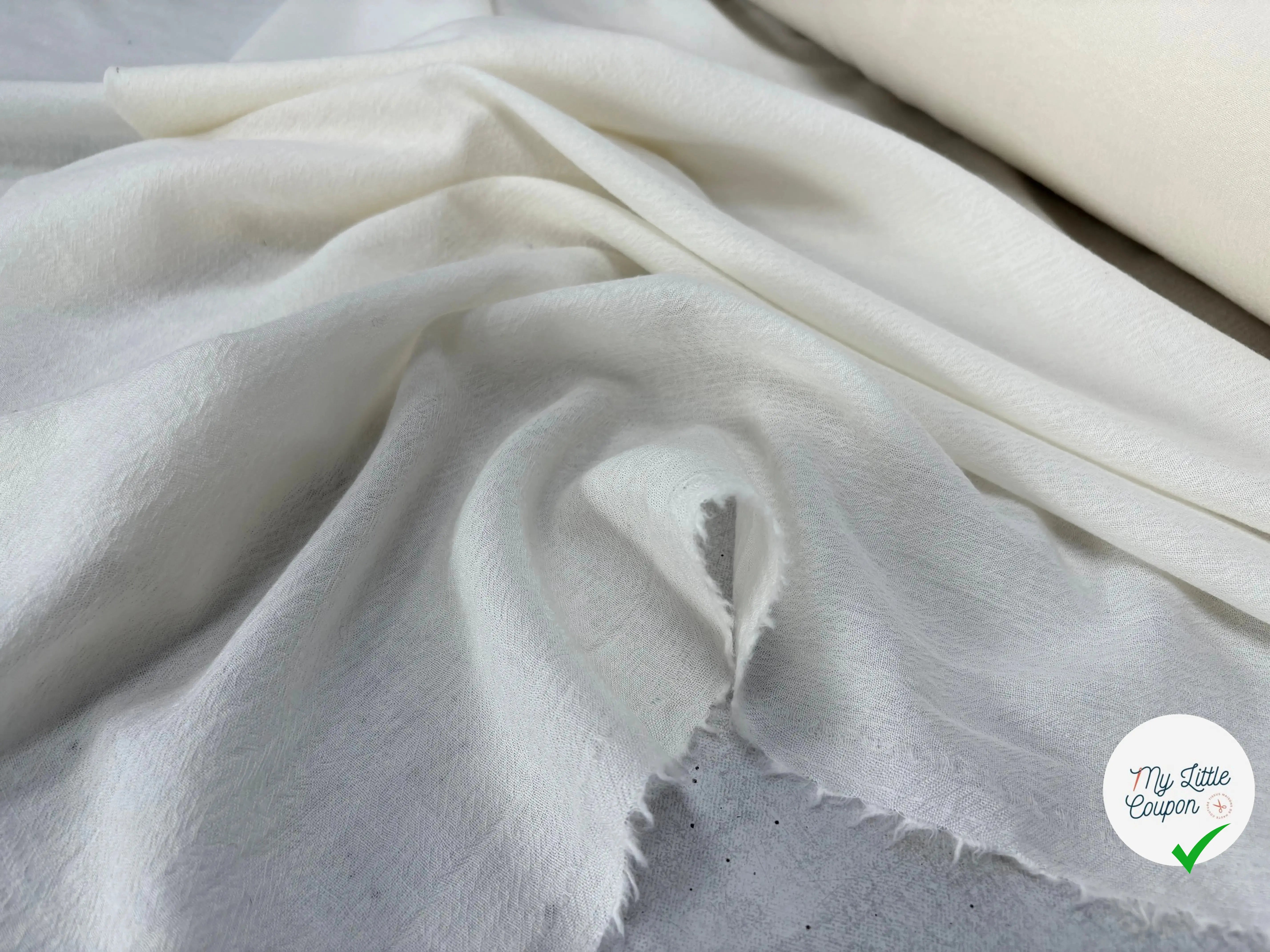 SOFT WOOL GAUZE, Seedpearl Beige - My Little Coupon