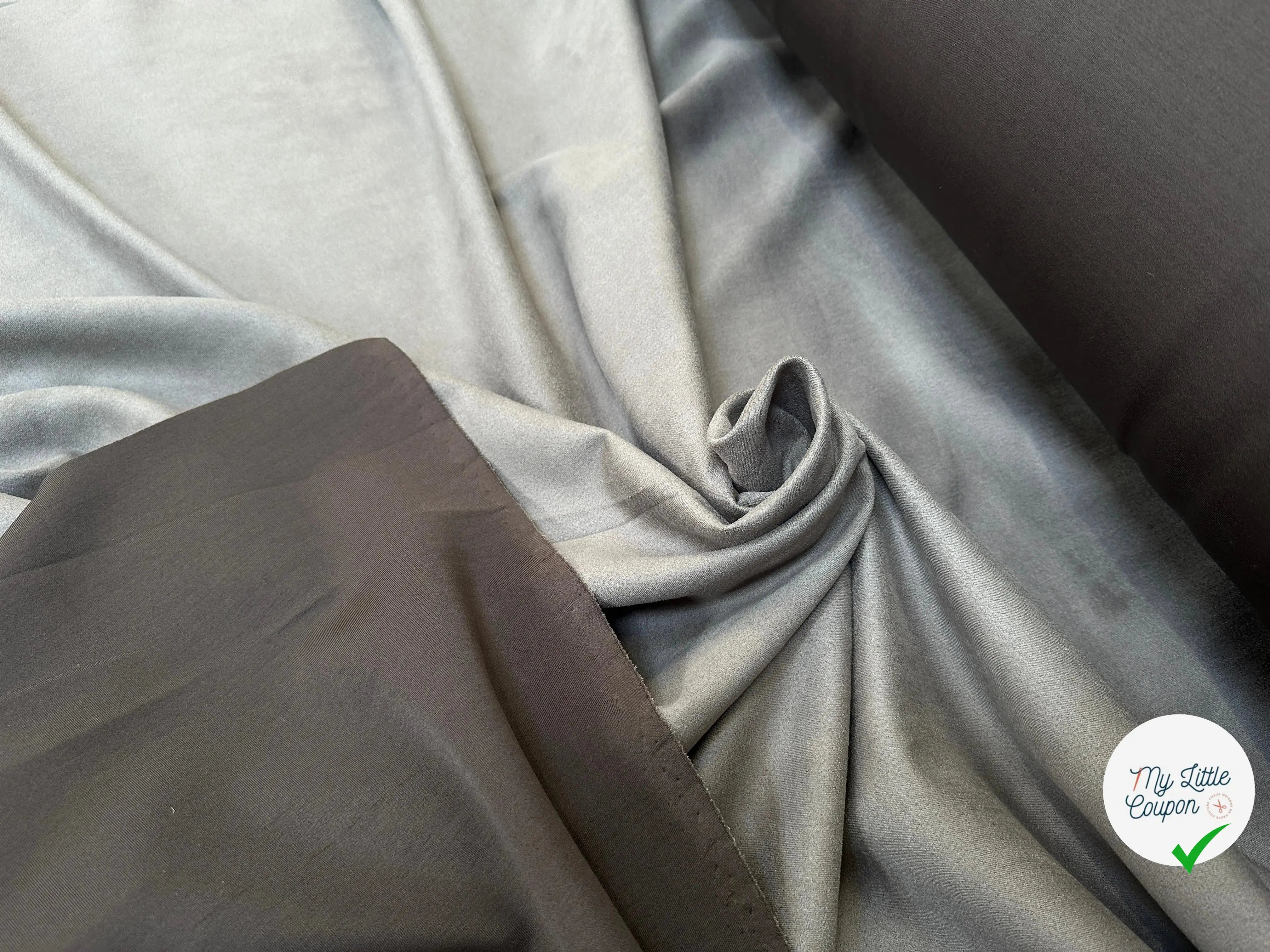 SUEDINE EFFET DAIM DENSE KHAKI GRIS 11%EA - My Little Coupon