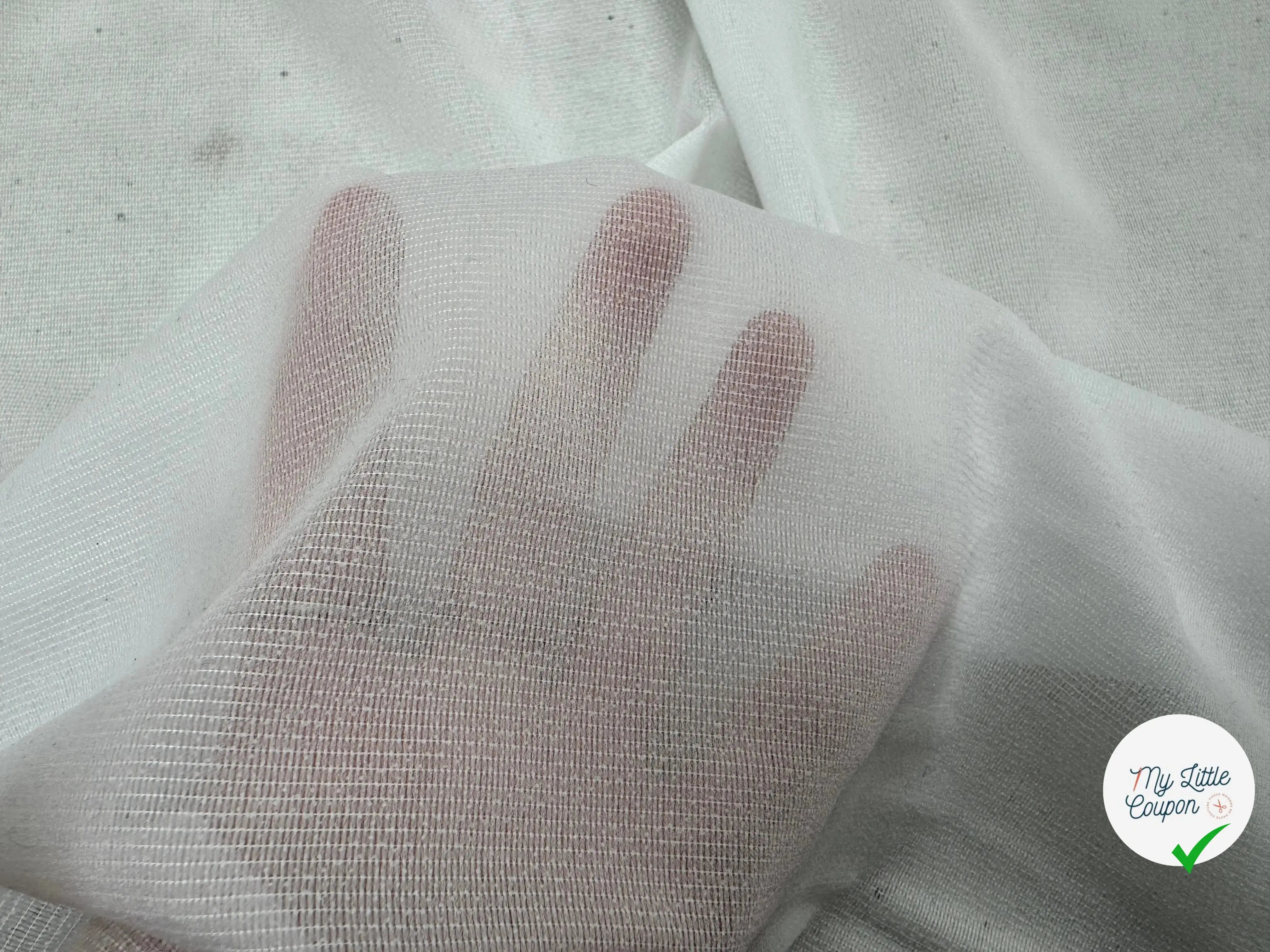 THERMOCOLLANT MAILLE TISSÉ A L'HORIZONTAL MILKY WHITE - My Little Coupon