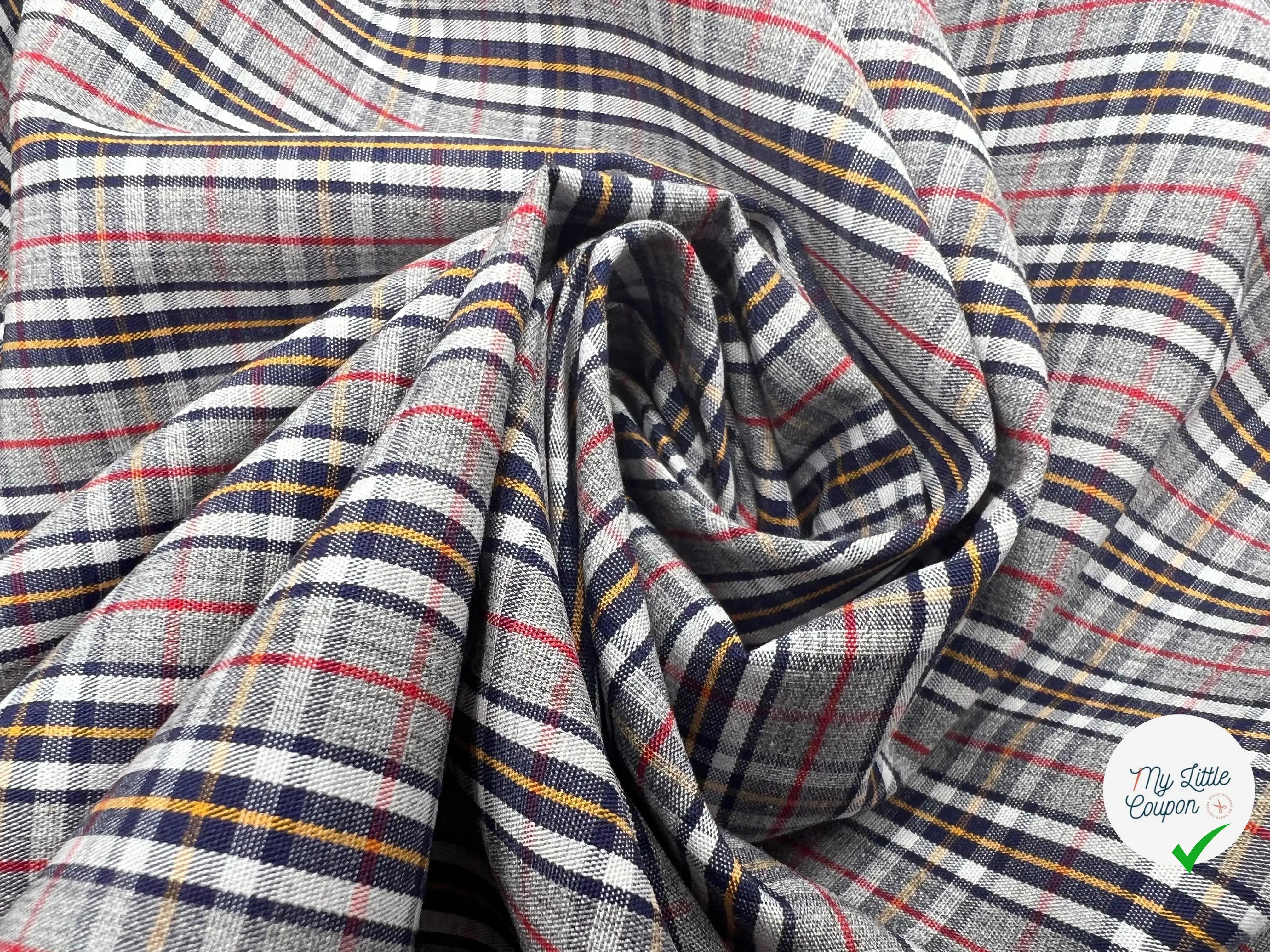 TISSU CHEMISE CARREAUX GOODBOY - My Little Coupon - tissu - coudre