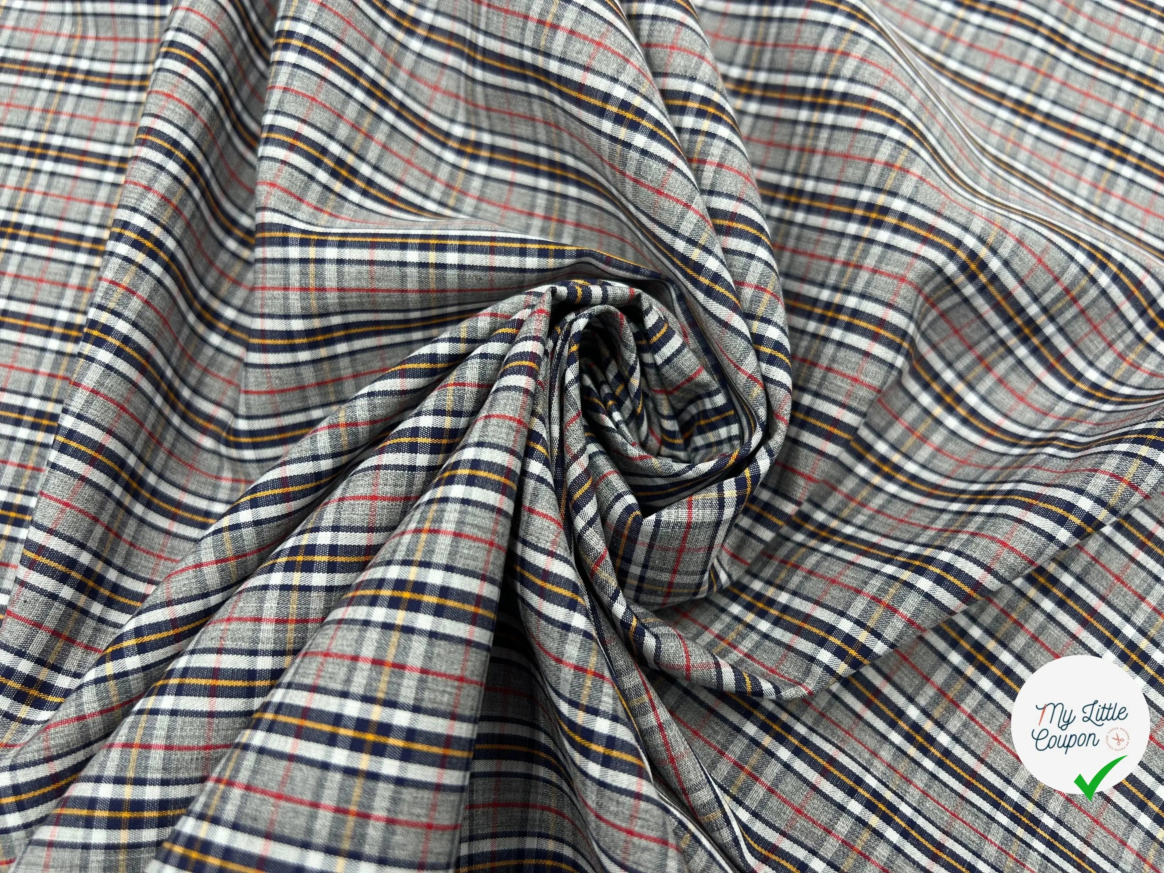 TISSU CHEMISE CARREAUX GOODBOY - My Little Coupon - tissu - coudre