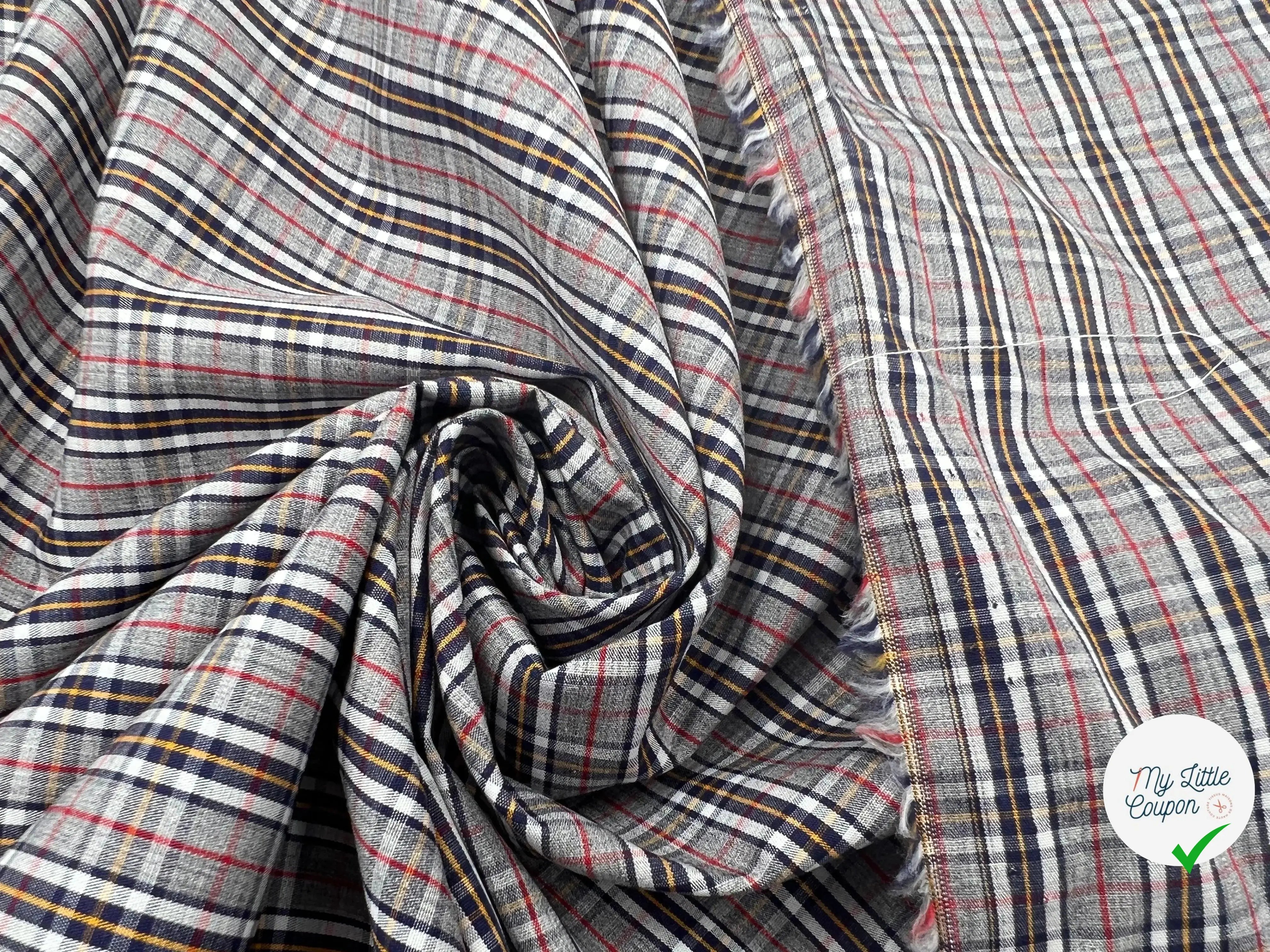 TISSU CHEMISE CARREAUX GOODBOY - My Little Coupon - tissu - coudre