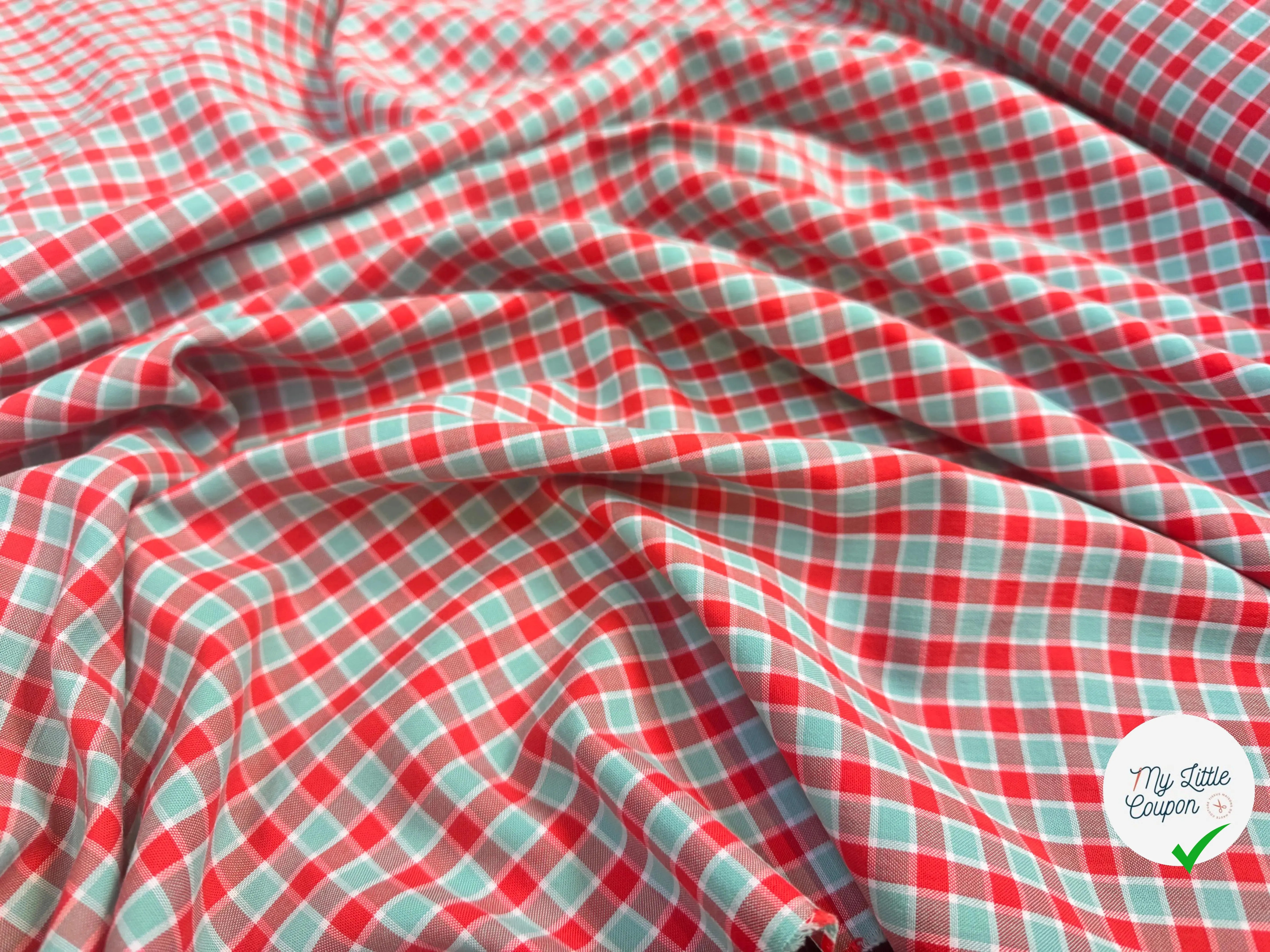 TISSU CHEMISE COTON CARREAUX BELLE TENUE - My Little Coupon