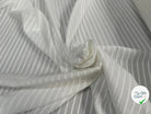 TISSU COTON BLANC À RAYURES DUVETEUSES - My Little Coupon