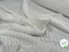 TISSU COTON BLANC À RAYURES DUVETEUSES - My Little Coupon
