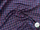 TISSU COTON TRAPPEUR BICOLORE BLEU MARINE ET ROUGE - My Little Coupon