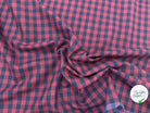 TISSU COTON TRAPPEUR BICOLORE BLEU MARINE ET ROUGE - My Little Coupon
