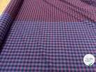 TISSU COTON TRAPPEUR BICOLORE BLEU MARINE ET ROUGE - My Little Coupon