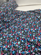 (Chute) TISSU FLUIDE POLYESTER IMPRIMÉ PROMESSE DE FLEURS - My Little Coupon