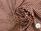 TISSU IMPRIMÉ RECTANGLE MARRON NOIR BLANC CASSÉ - My Little Coupon
