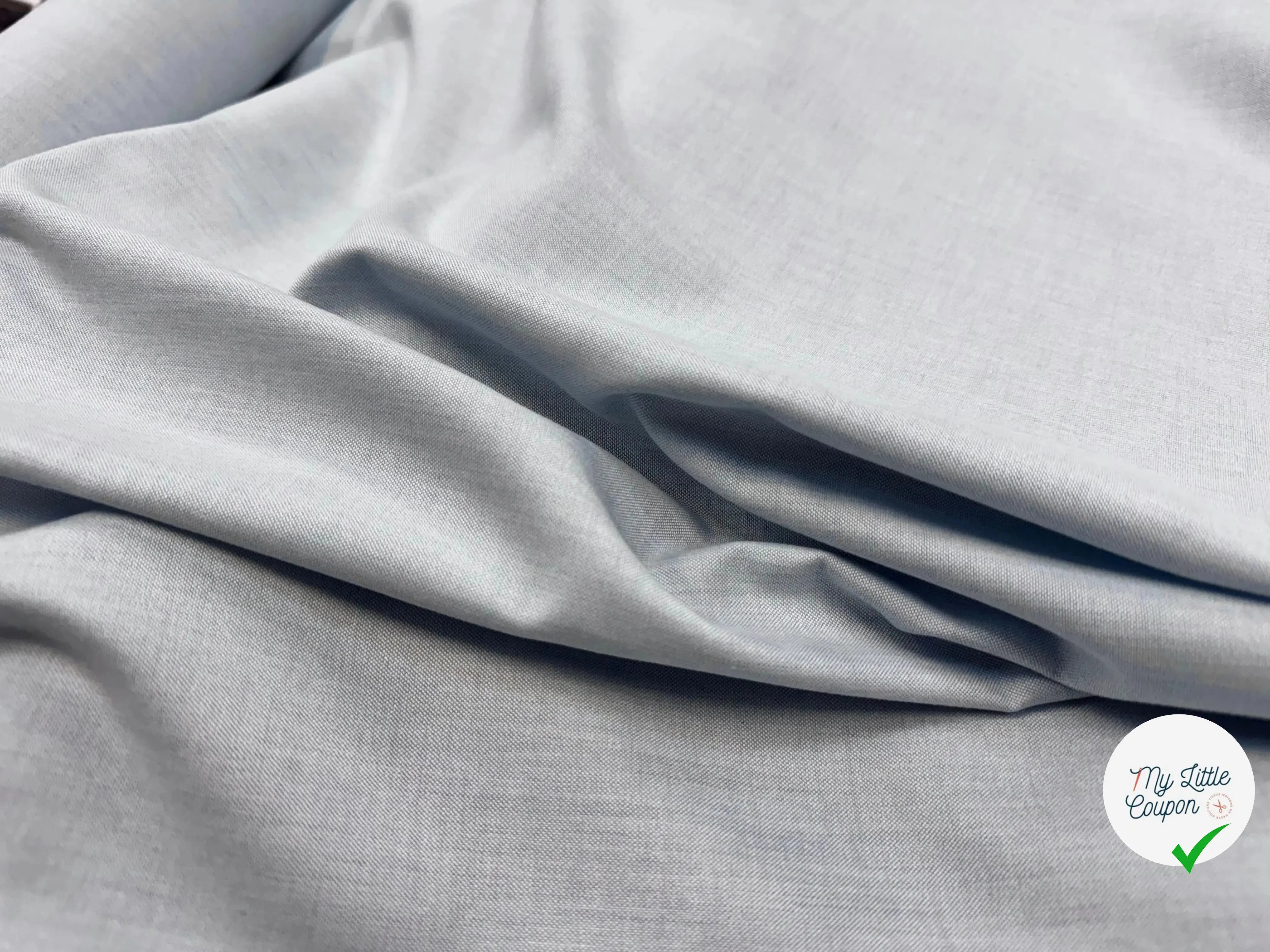 TISSU OXFORD SOMELIOS BLEU CLAIR - My Little Coupon