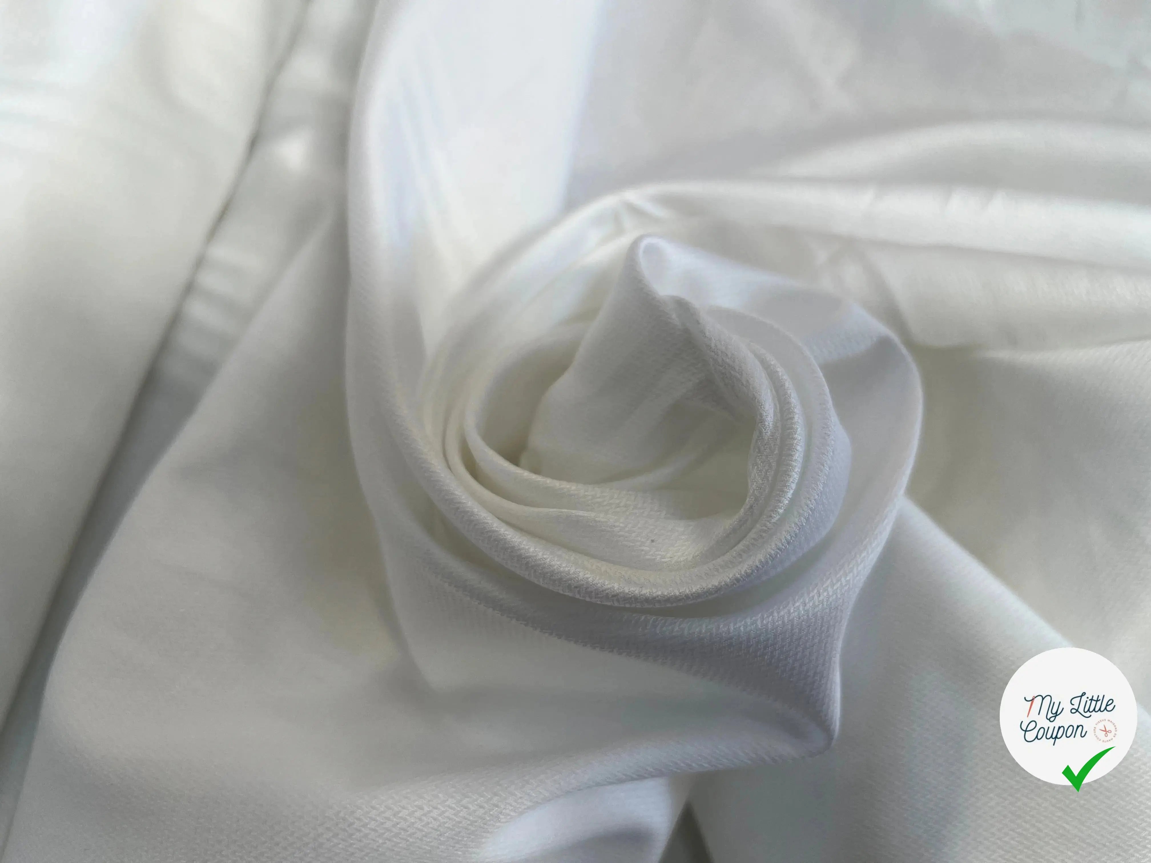 TISSU OXFORD UNI BLANC - My Little Coupon