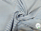 TISSU POPELINE RAYURES BLEU MOYEN - My Little Coupon