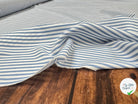 TISSU POPELINE RAYURES BLEU MOYEN - My Little Coupon