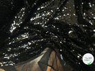 TISSU SEQUIN PAILLETTES SUR TULLE NOIR - My Little Coupon