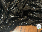 TISSU SEQUIN PAILLETTES SUR TULLE NOIR - My Little Coupon