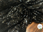 TISSU SEQUIN PAILLETTES SUR TULLE NOIR - My Little Coupon