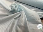 TISSUS CHEMISE À RAYURES BLEU TURQUOISE - My Little Coupon