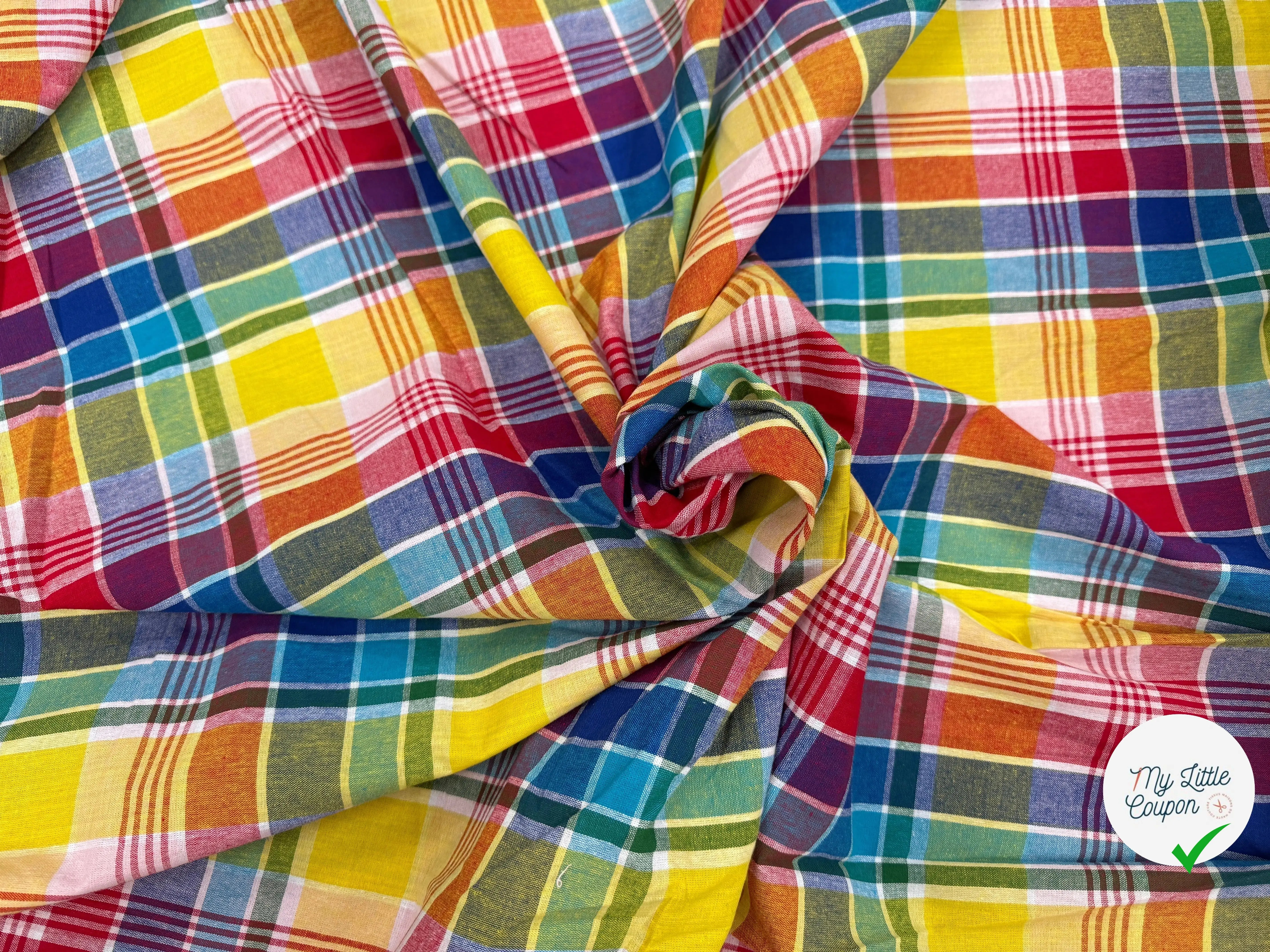 TISSUS MADRAS CARREAUX - My Little Coupon