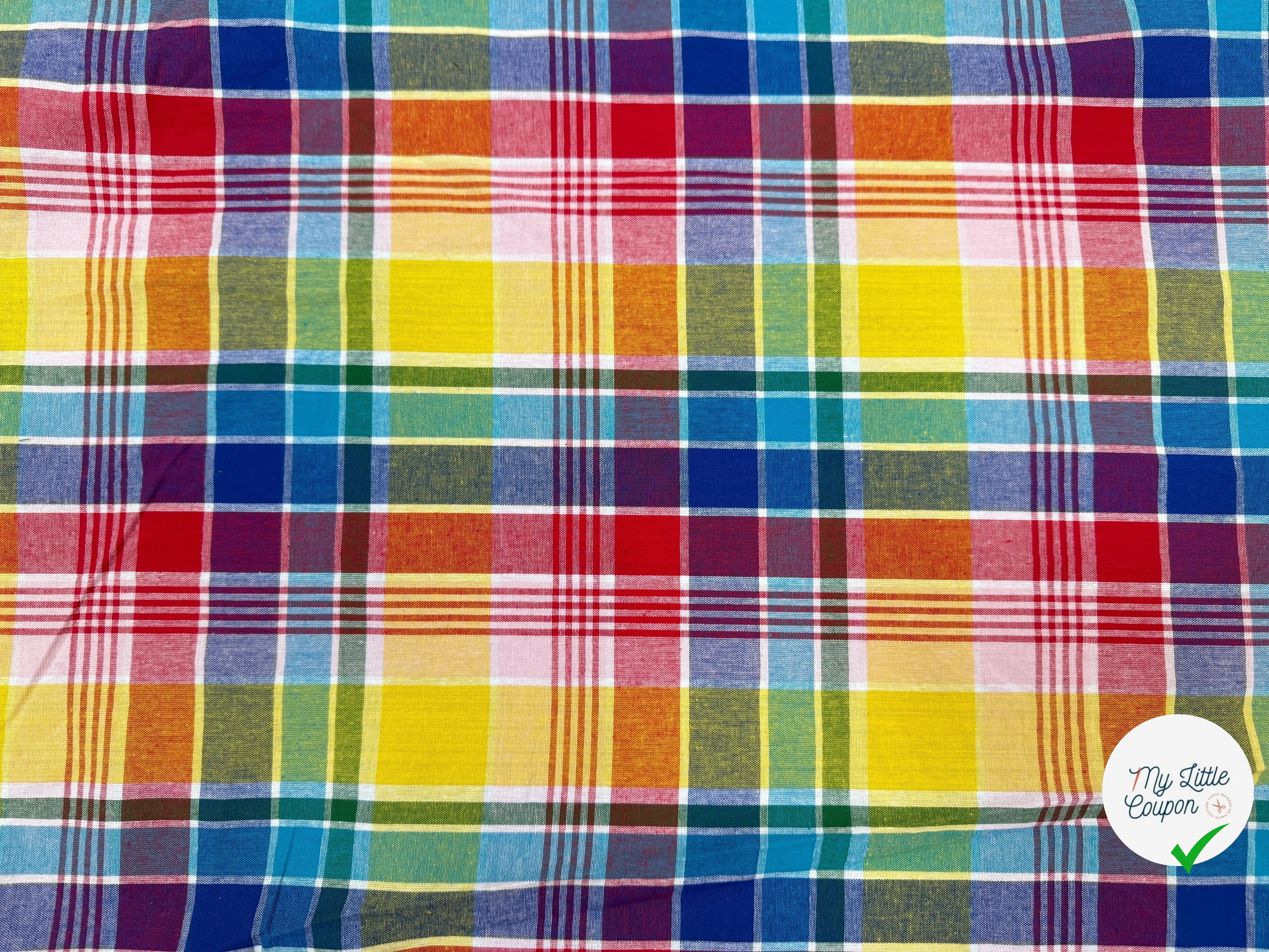 TISSUS MADRAS CARREAUX - My Little Coupon