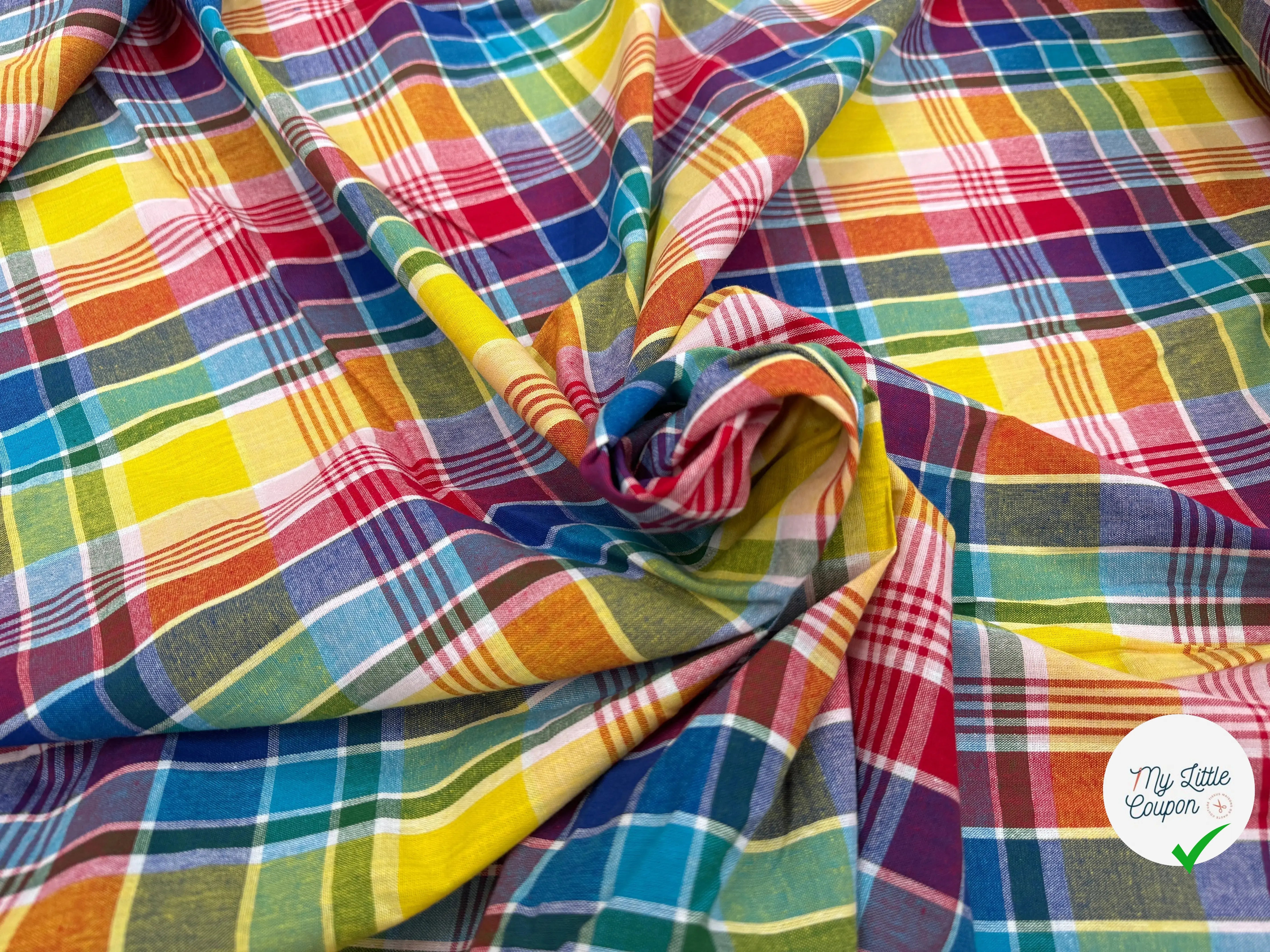 TISSUS MADRAS CARREAUX - My Little Coupon