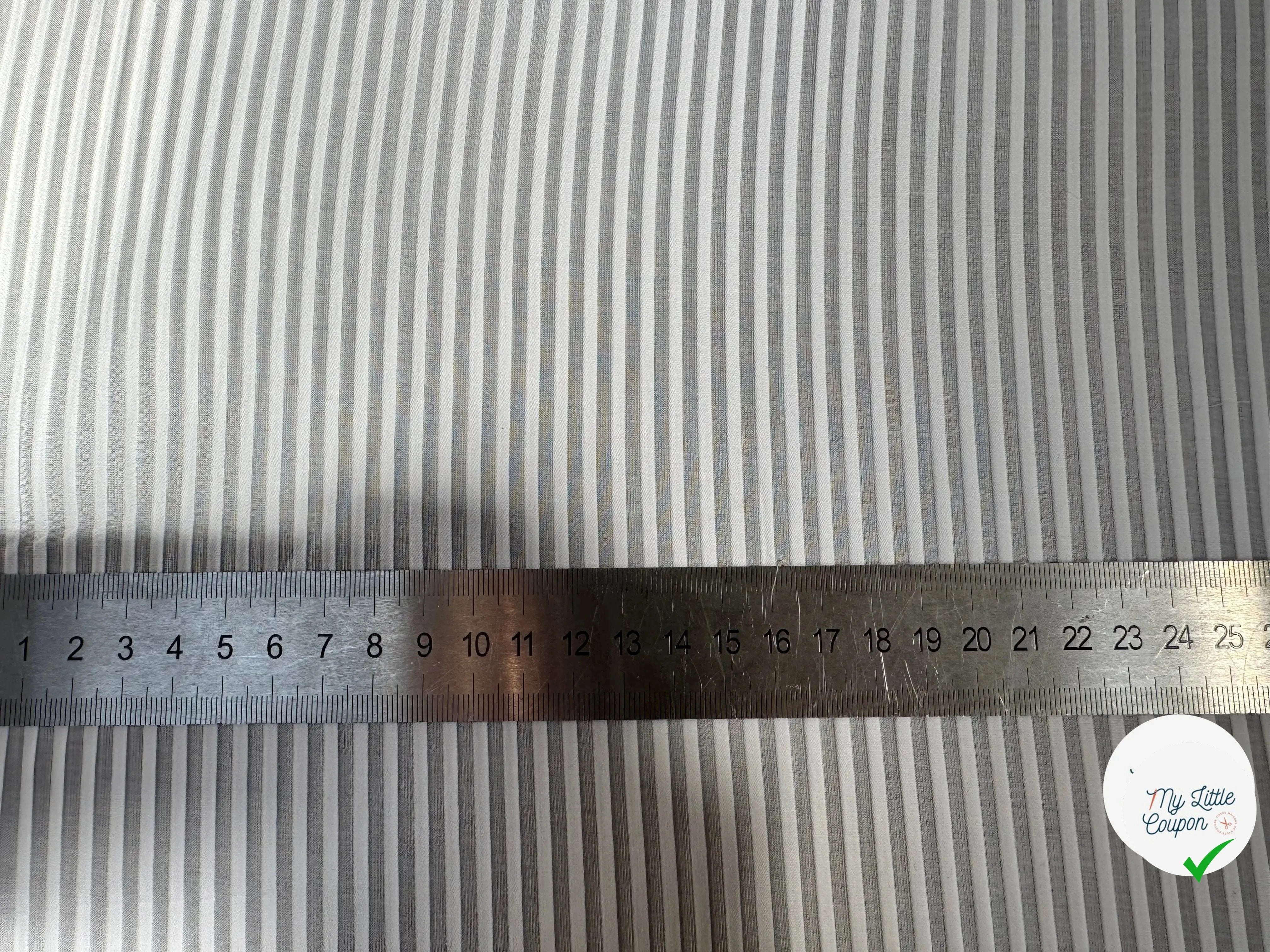 TOILE COTON RAYURE JACQUARD PETITES RAYURES HORIZONTALES - My Little Coupon