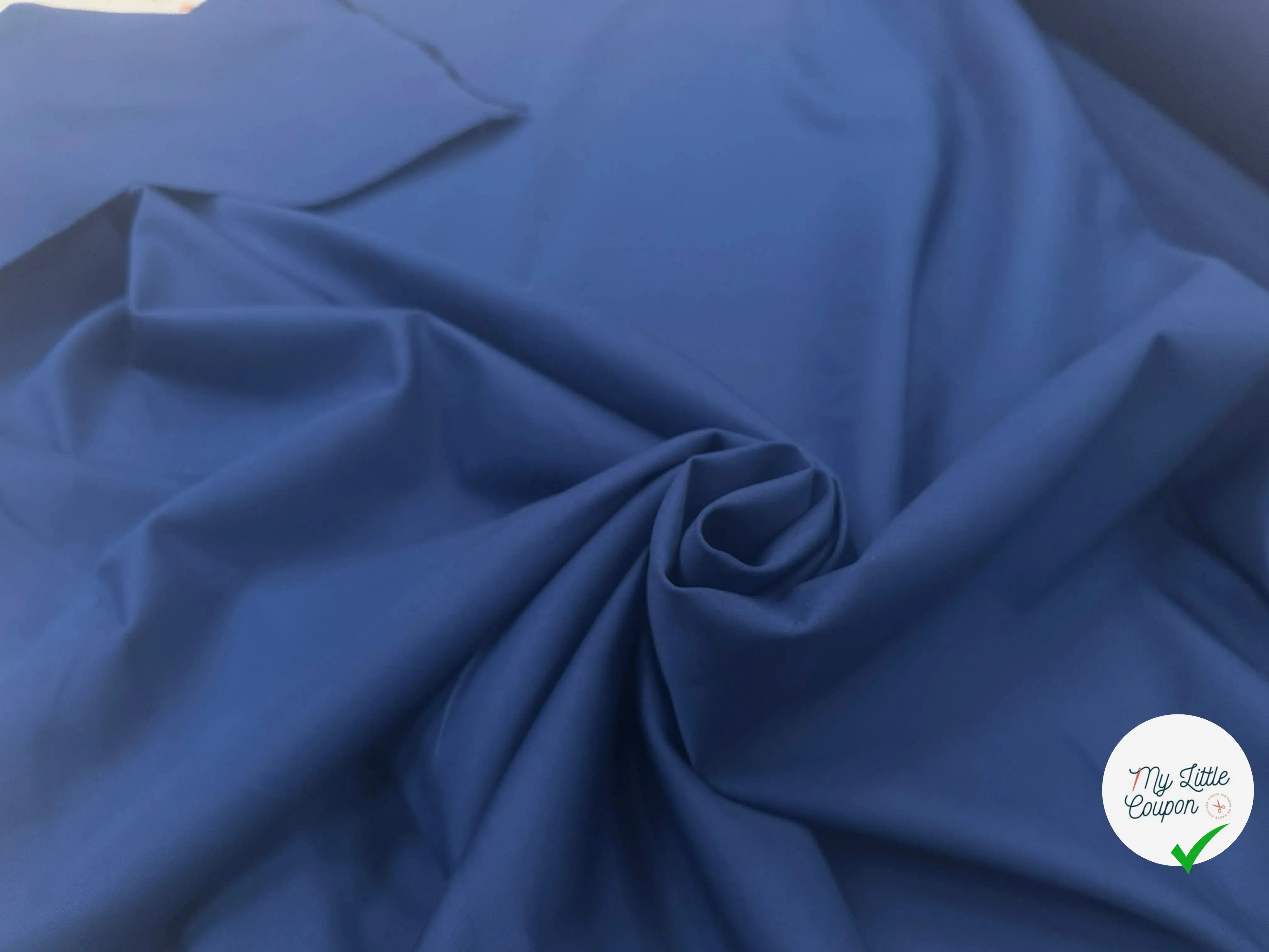 TOILE DE COTON BLEU NAVY LOURDE - My Little Coupon