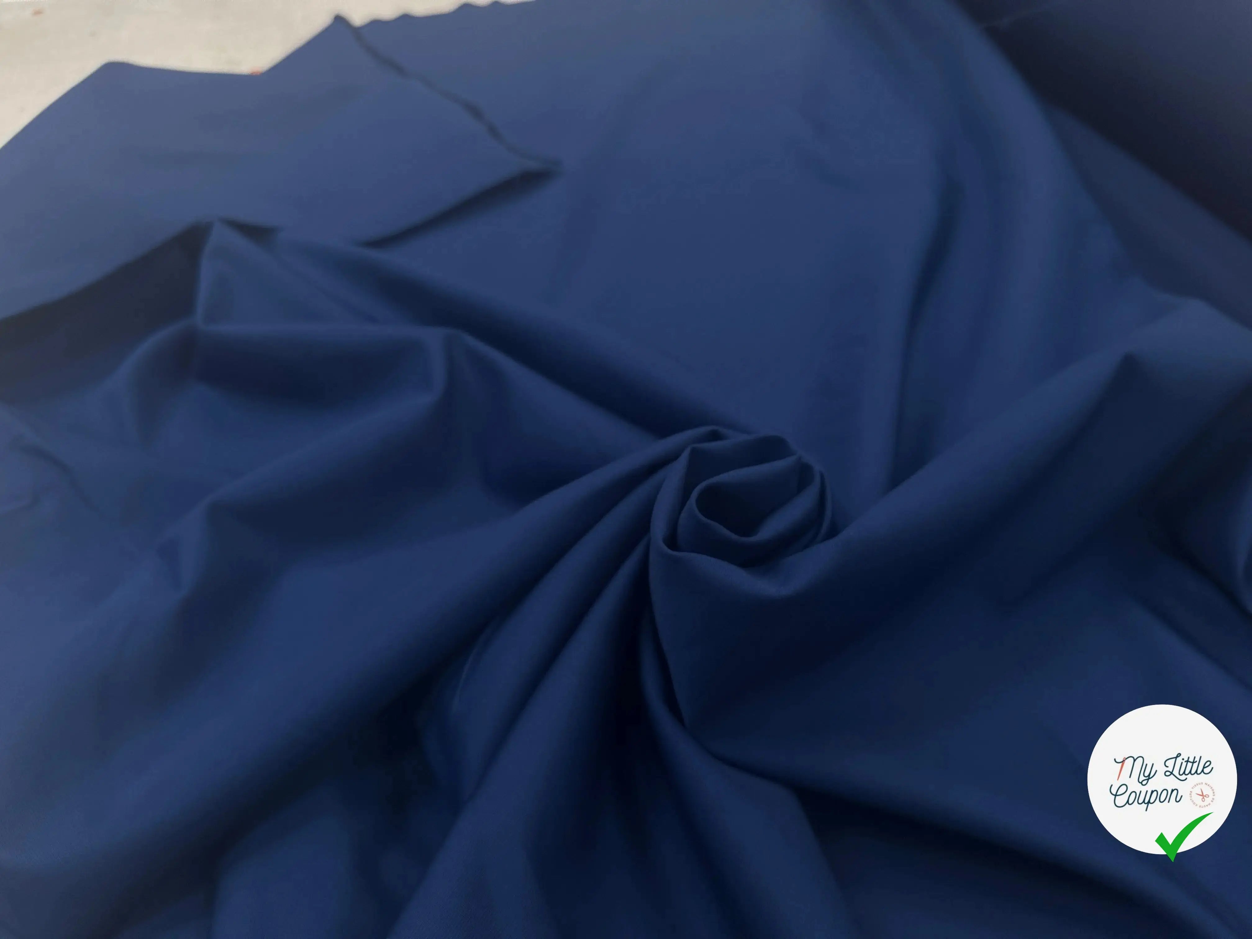 TOILE DE COTON BLEU NAVY LOURDE - My Little Coupon