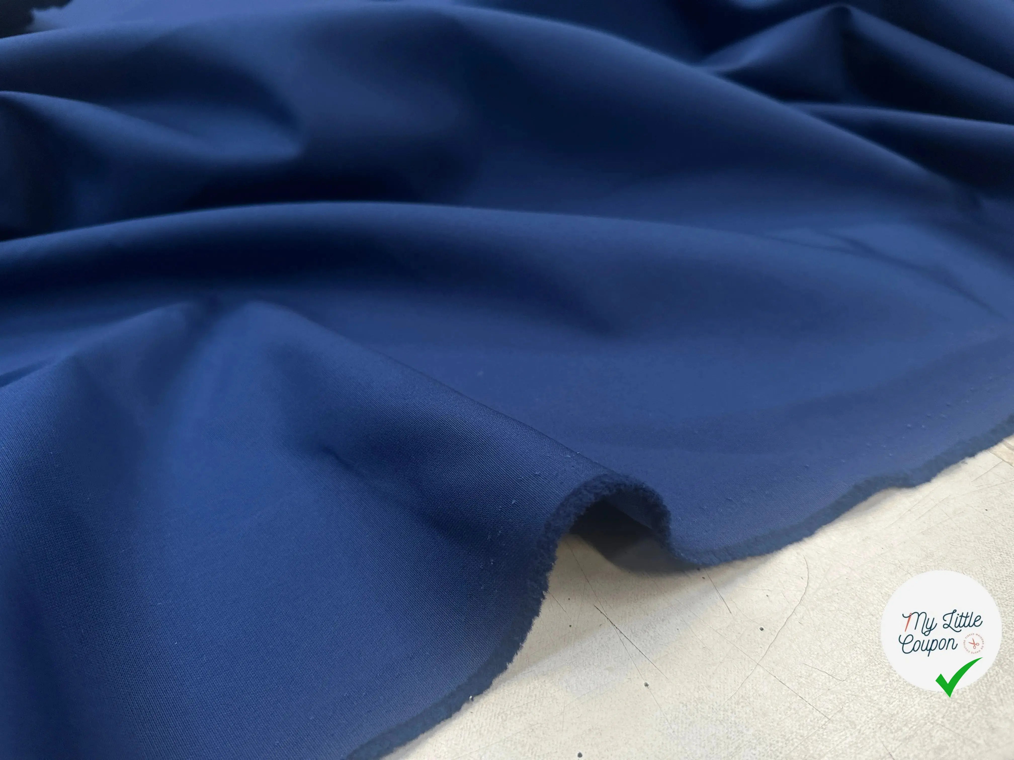 TOILE DE COTON BLEU NAVY LOURDE - My Little Coupon