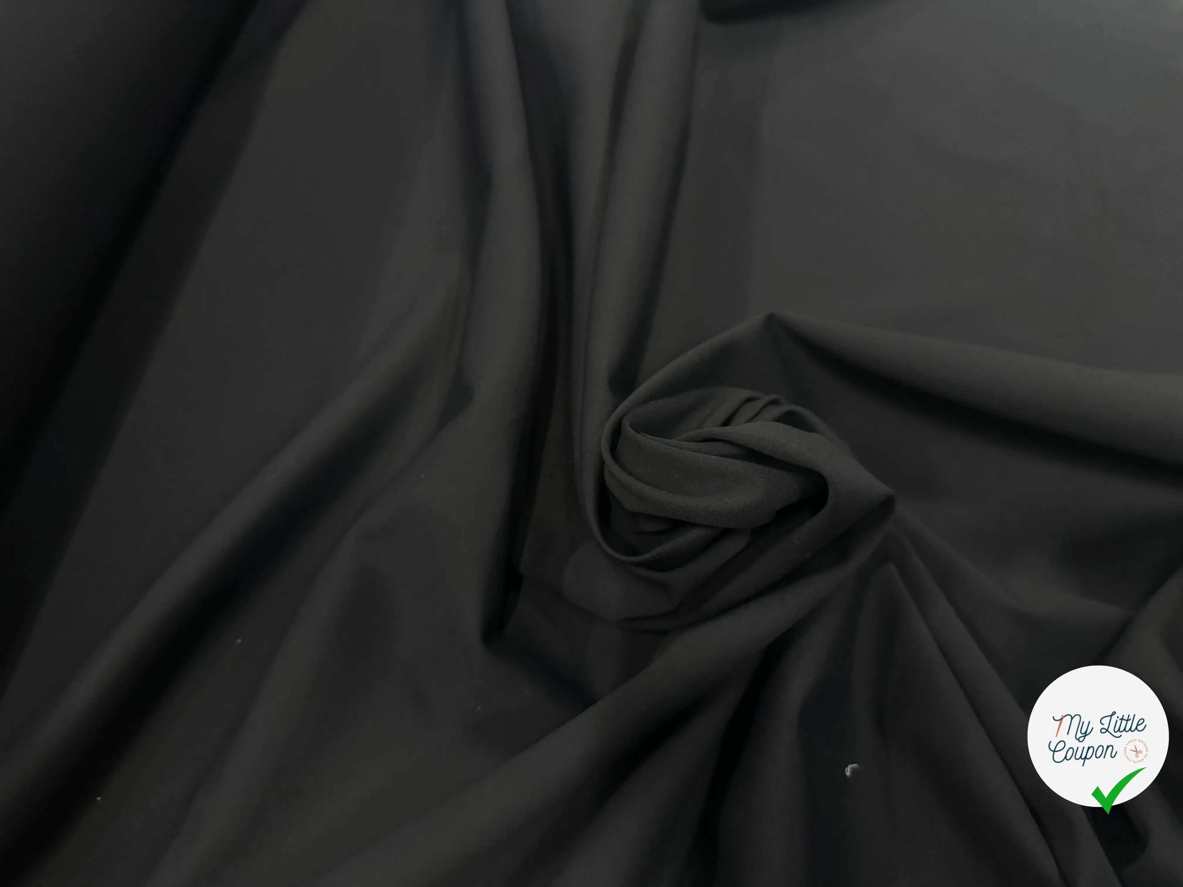 TOILE SERGÉ FLUIDE BLACK 5% ELASTHANNE MLC INTERN