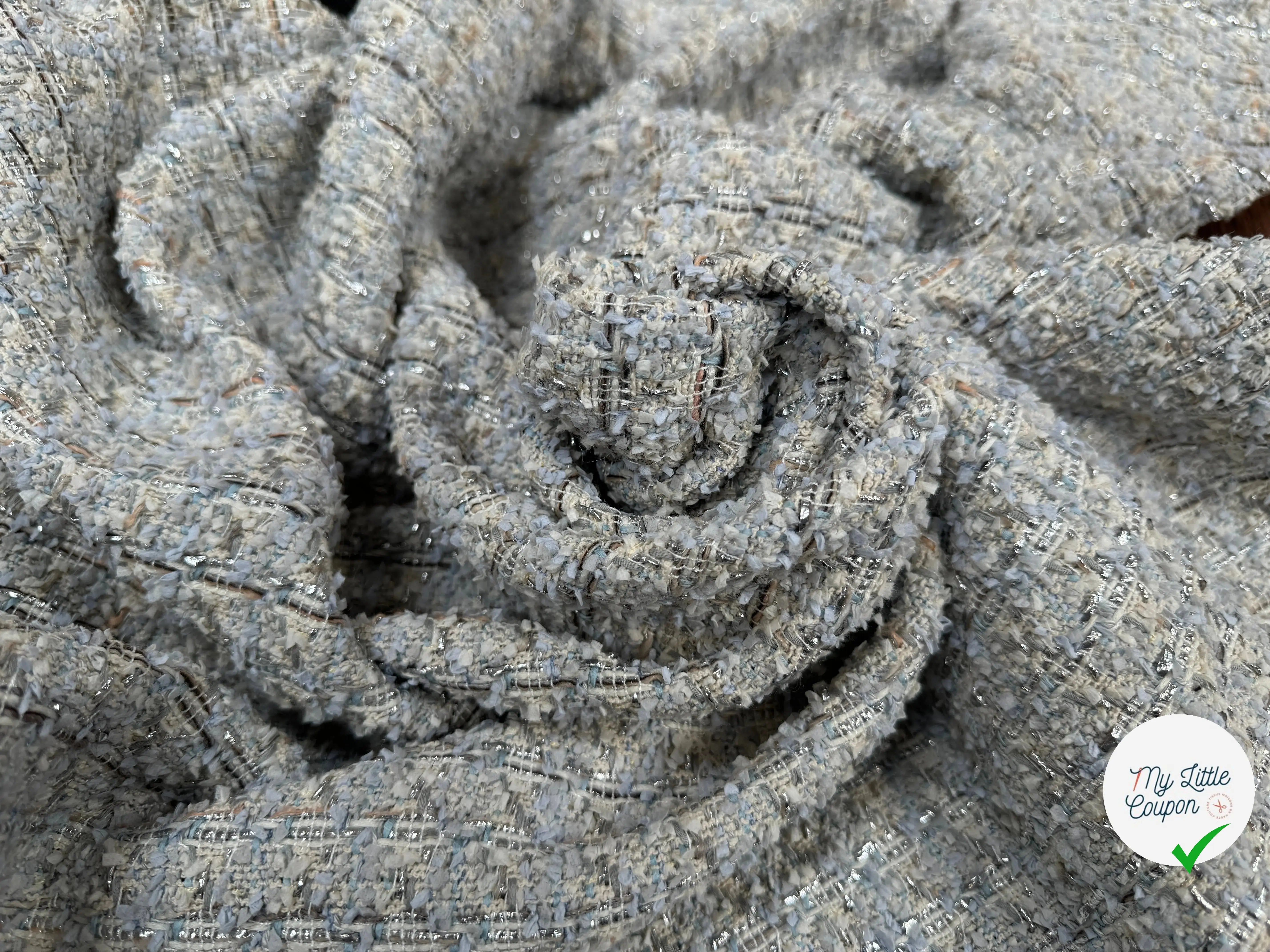 TWEED DE PRESTIGE MADE IN FRANCE LIGHT BLUE - My Little Coupon